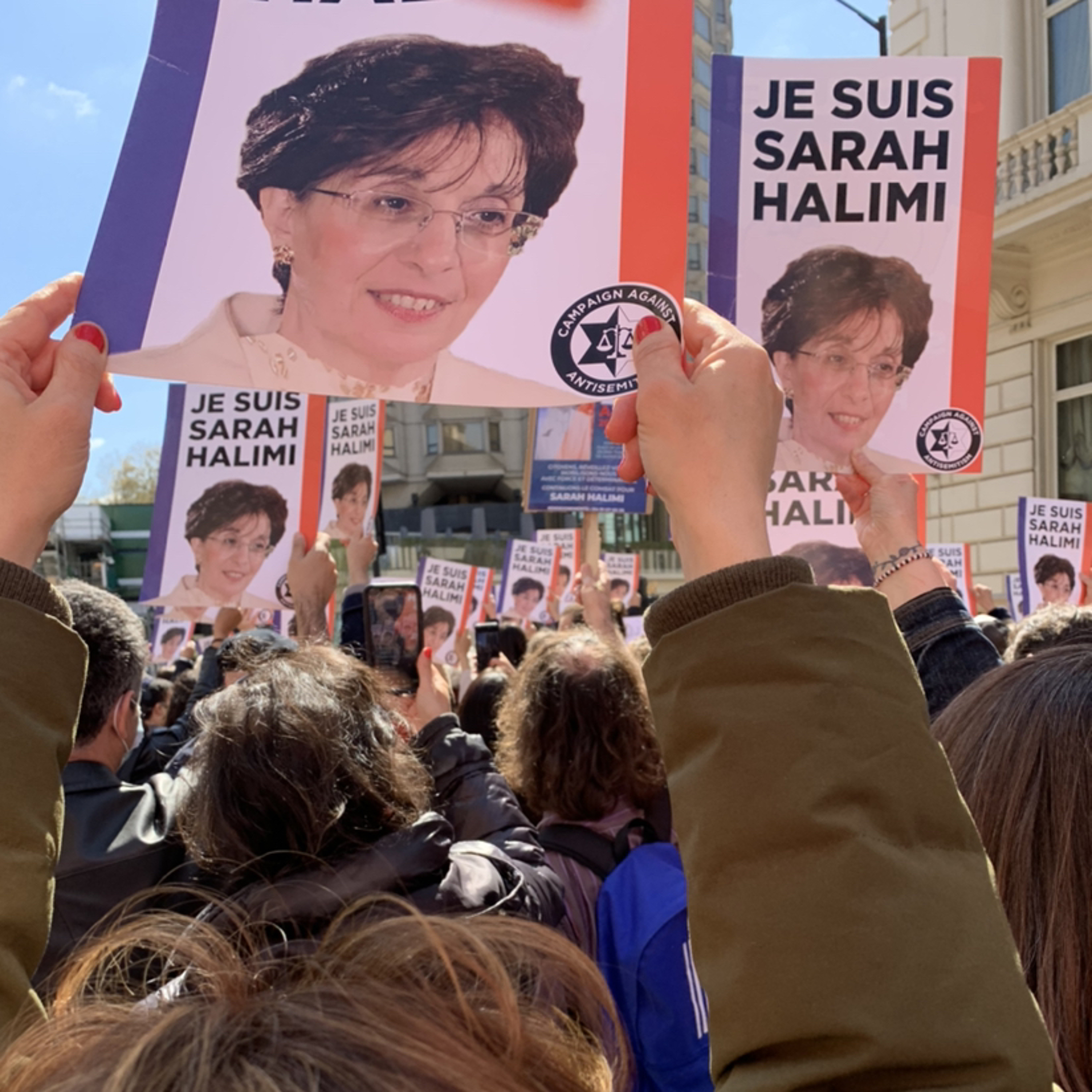57: Je Suis Sarah Halimi, London: Solidarity with French Jews outside the French Embassy