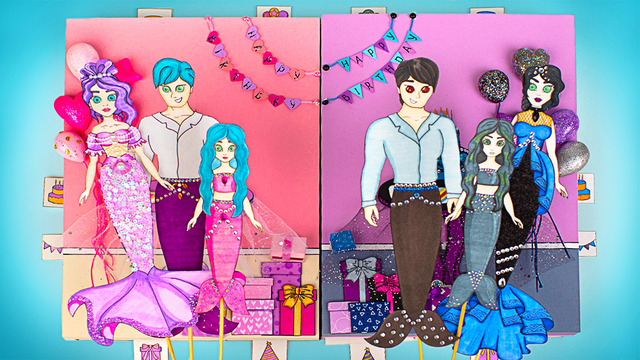 DIY Unusual Birthday Party For Paper Mermaids