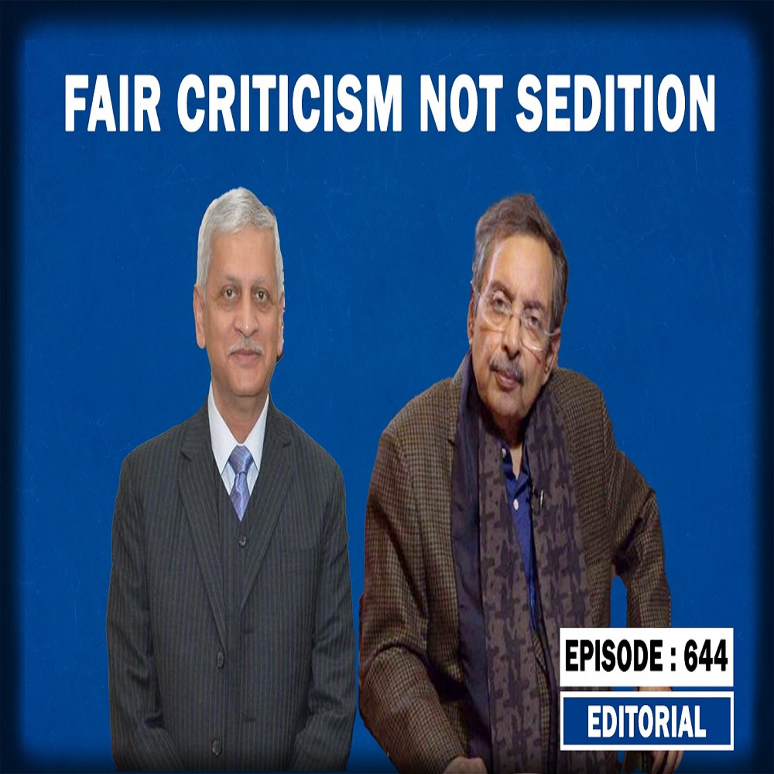 Editorial with Sujit Nair: Fair Criticism Not Sedition- Former CJI UU Lalit | episode artwork