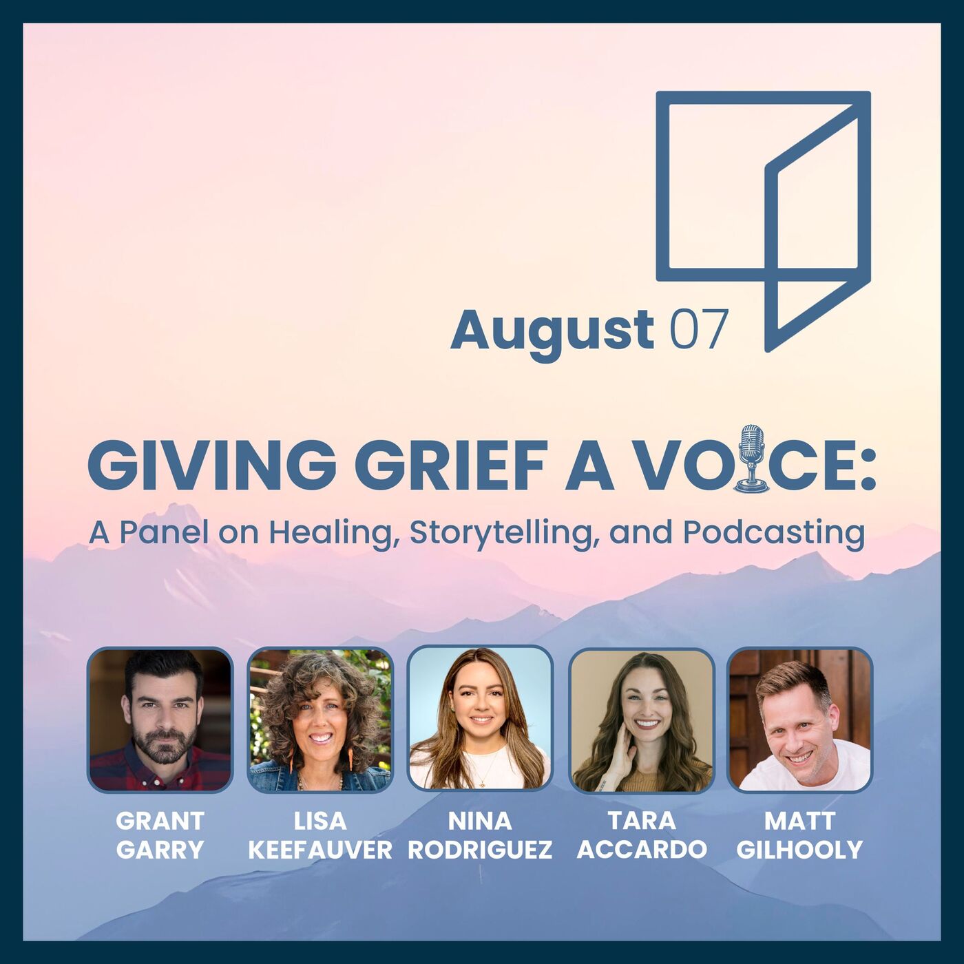 Join Me on August 7: "Giving Grief a Voice" Panel with Reimagine episode artwork