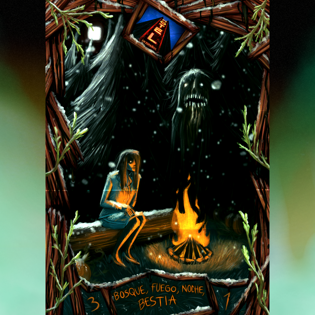 24. Bosque, fuego, noche, bestia