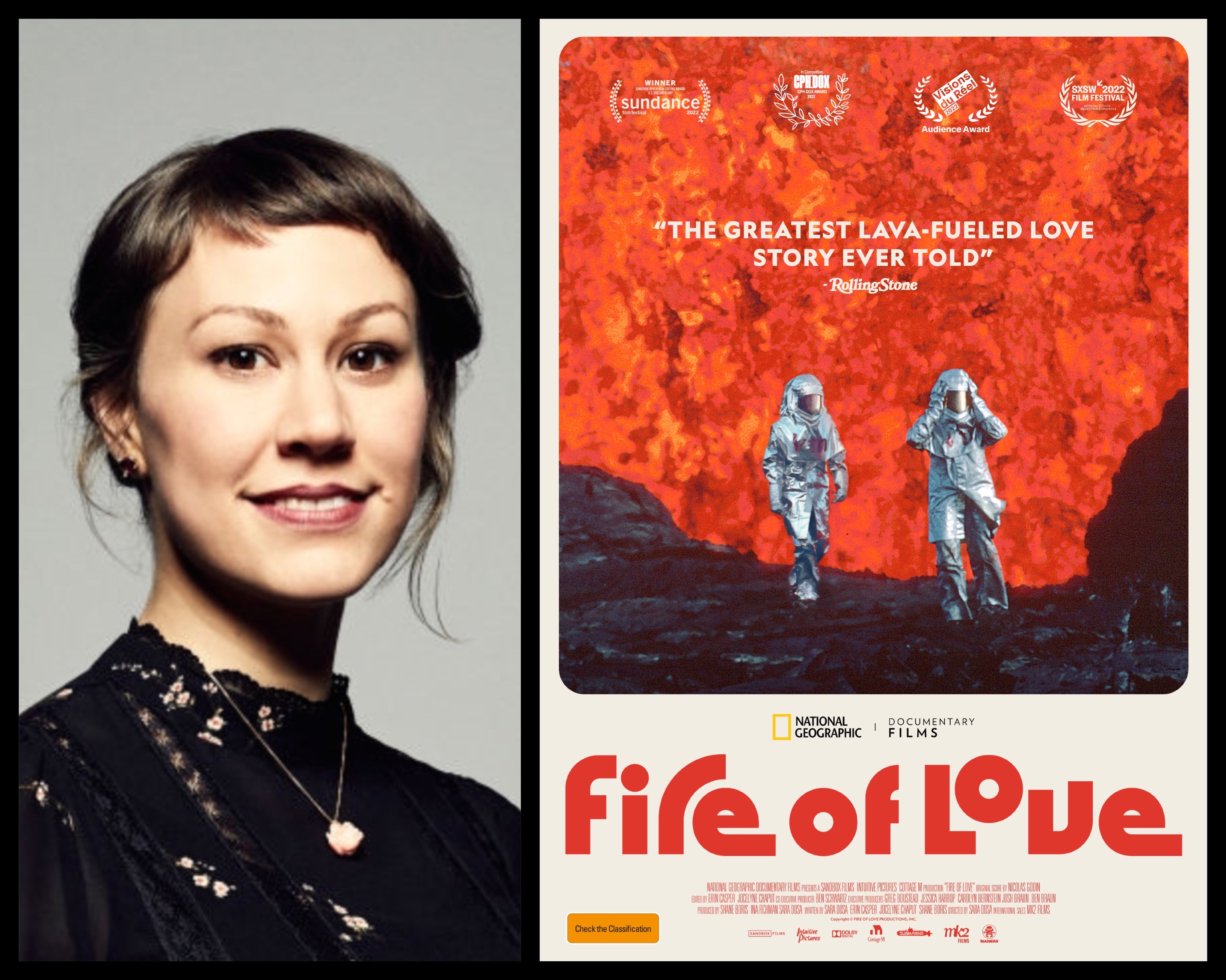 Episode 295: Director Sara Dosa "Fire of Love".  Love, passion & volcanos.