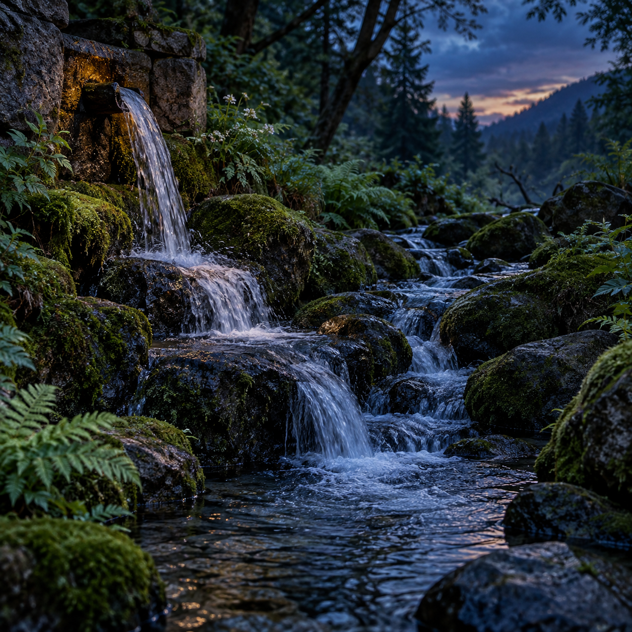 💧 PEQUEÑA FUENTE y AGUA CLARA MUY REGULAR — 2 H de corriente continua para dormir profundamente