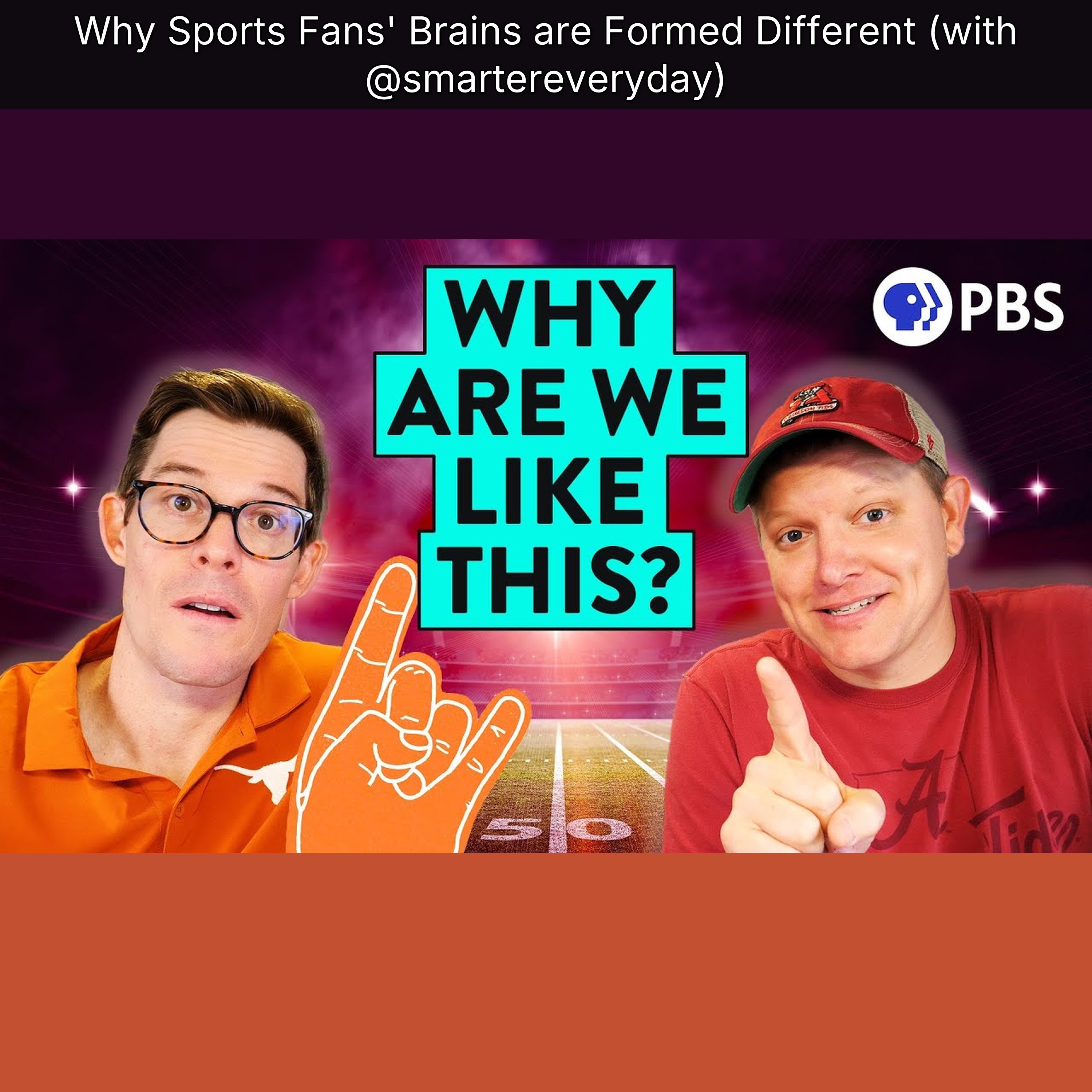 Why Sports Fans' Brains are Formed Different (with @smartereveryday) episode artwork