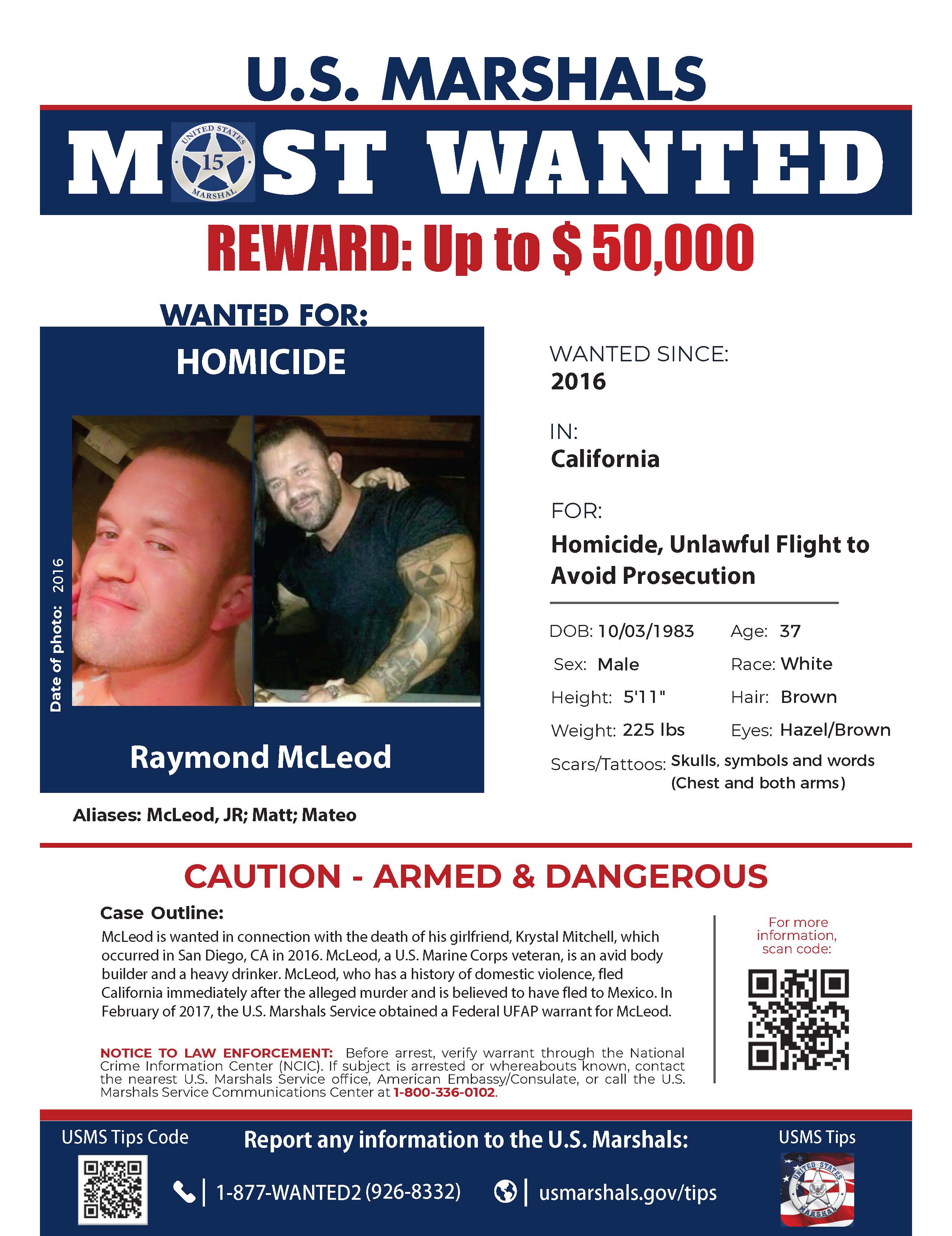 FUGITIVO: Raymond “RJ” McLeod (Español)