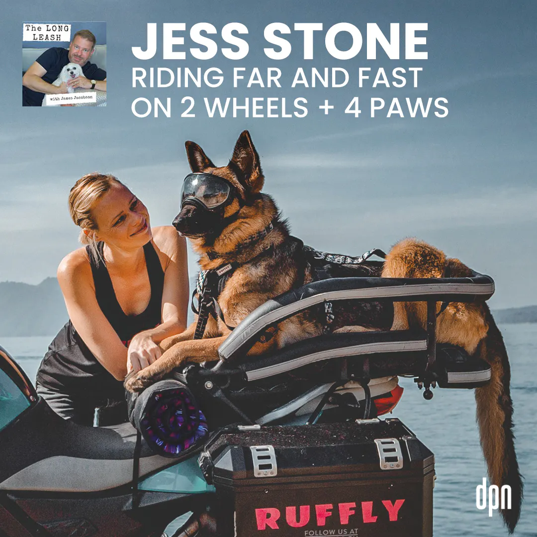 Jess Stone: Riding Far and Fast on 2 Wheels + 4 Paws | The Long Leash #38 Jess Stone: Riding Far and Fast on 2 Wheels + 4 Paws | The Long Leash #38