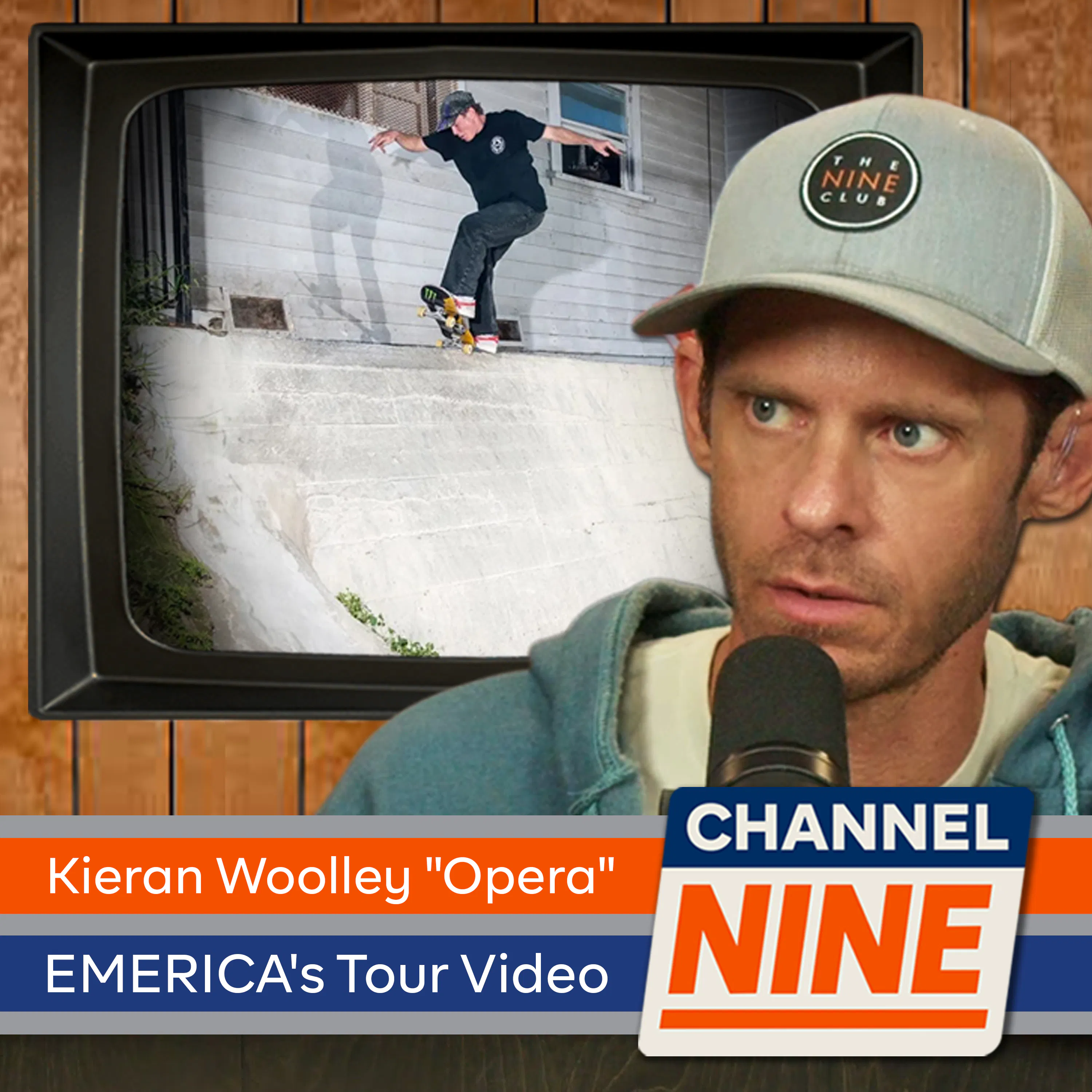 Channel Nine - Kieran Woolley's "Opera" part, huf x Spitfire, EMERICA tour video Episode cover