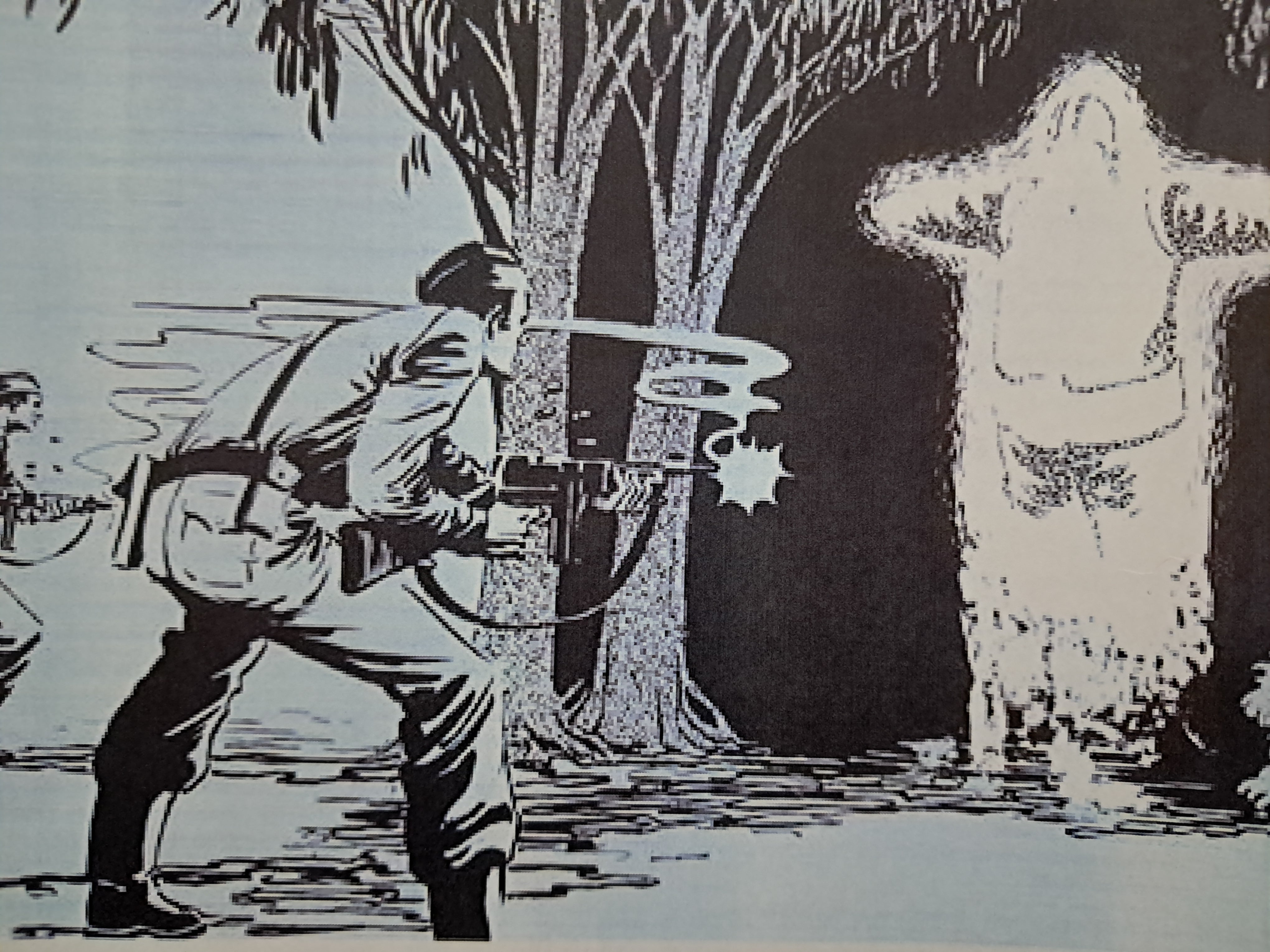 Disparos y fuego a un "humanoide"