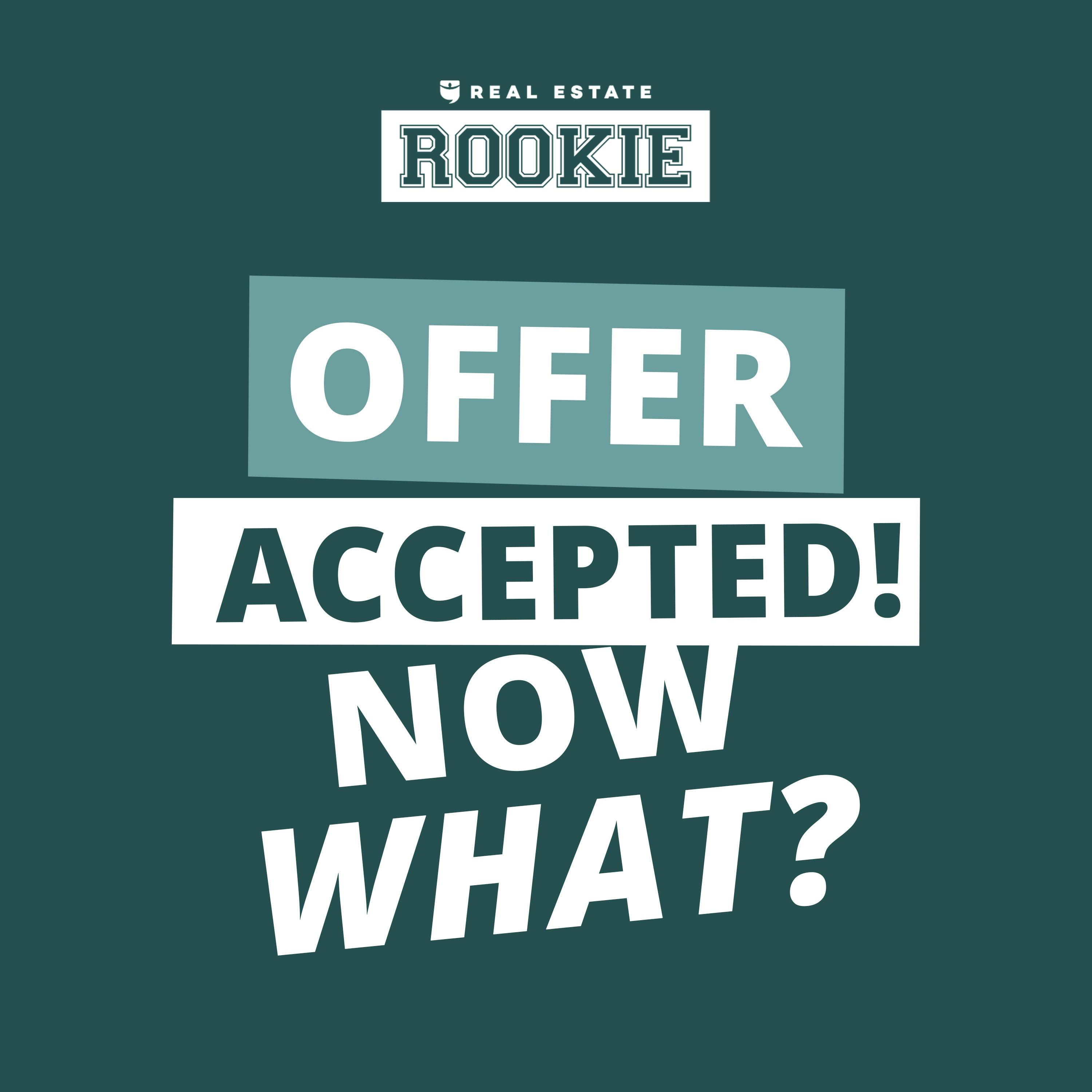 Rookie to Real Estate Investor: House Offer Accepted! Now What?