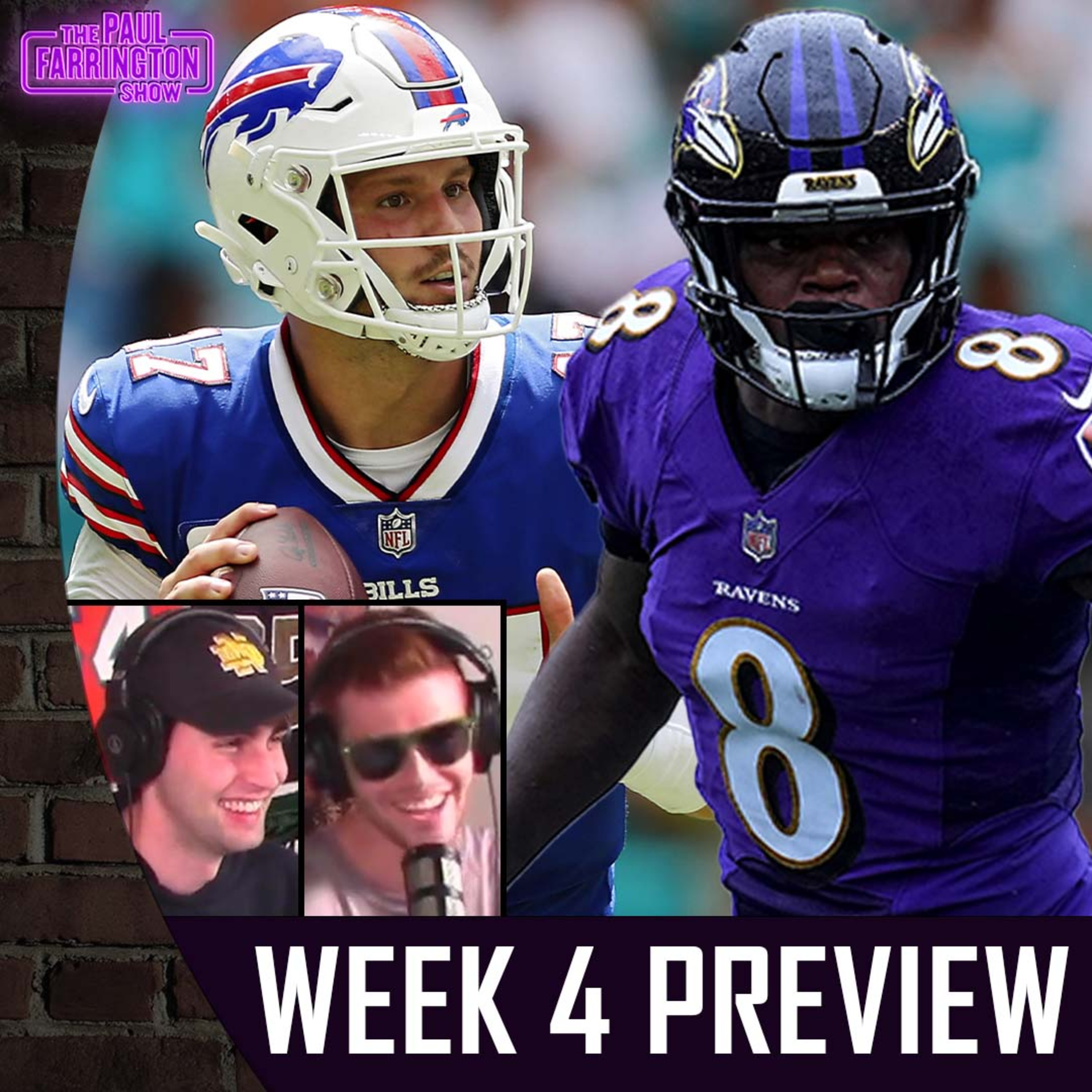 Week 4 Picks: Bills-Ravens, Patrick Mahomes vs Tom Brady, Cowboys-Commanders, Jaguars-Eagles | The Paul Farrington Show episode artwork