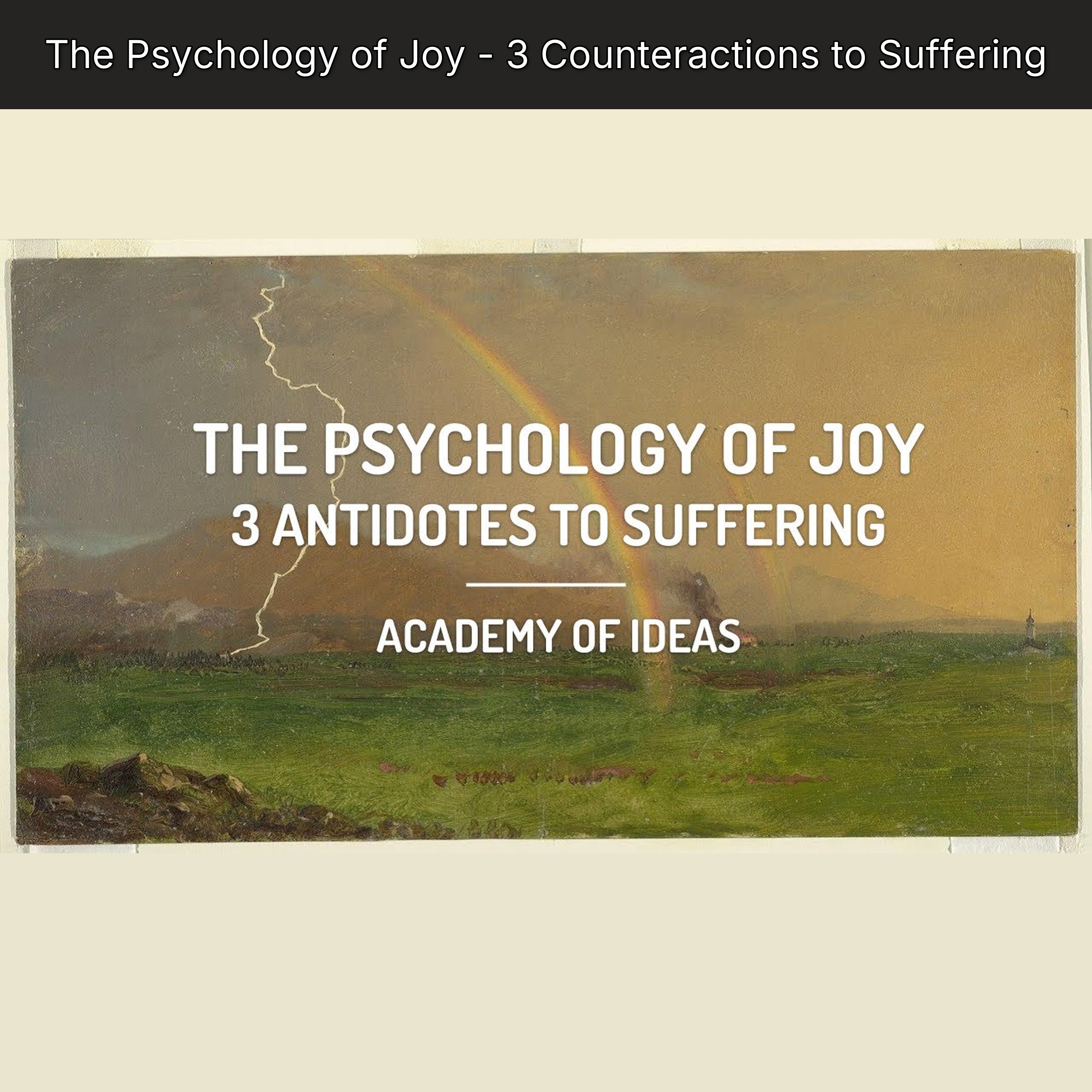 The Psychology of Joy - 3 Counteractions to Suffering episode artwork