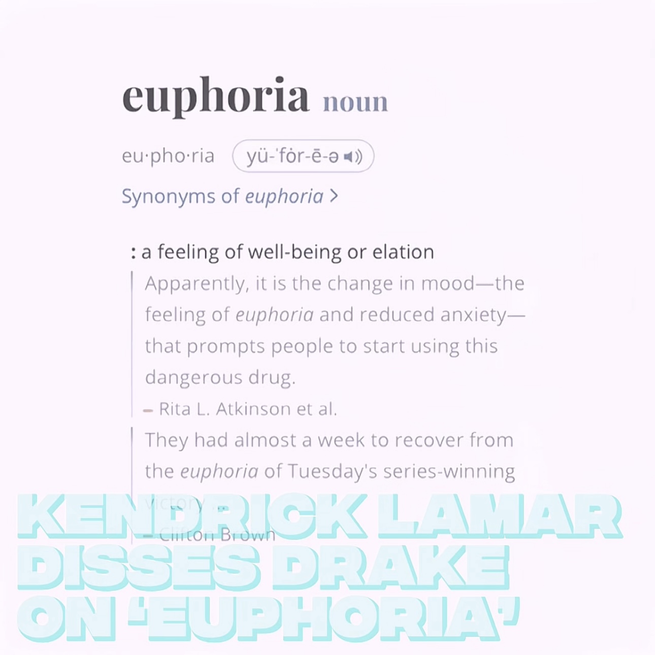 Kendrick Lamar Disses Drake On 'Euphoria' episode artwork
