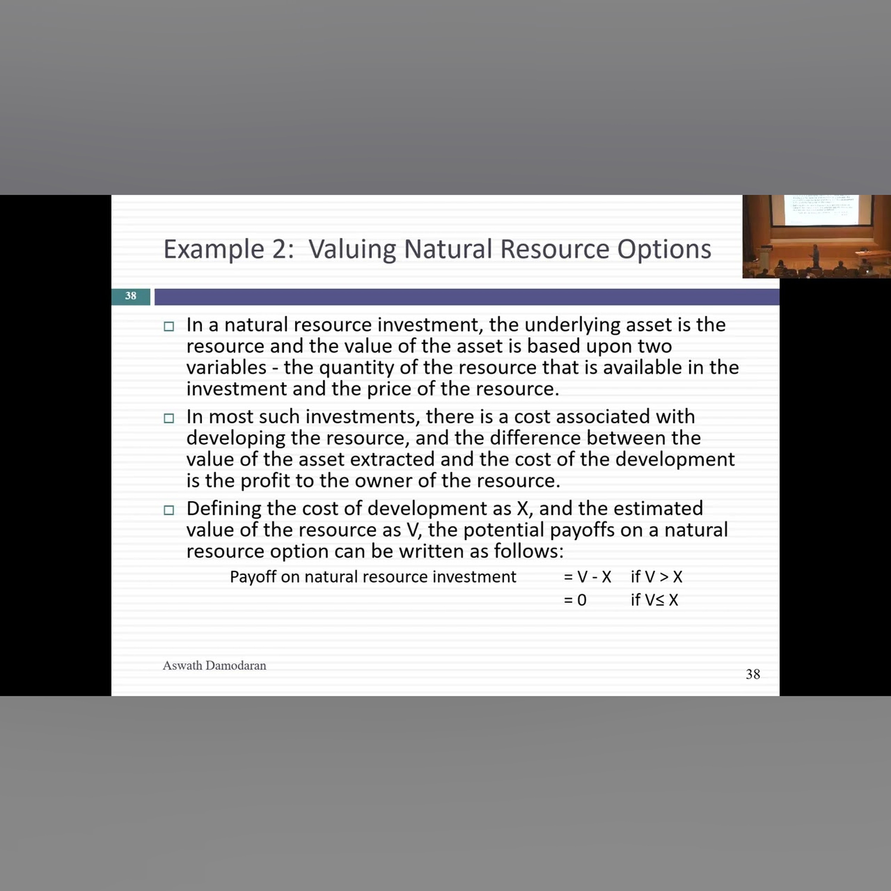 Session 25: Undeveloped Reserves and Options to Expand and Delay