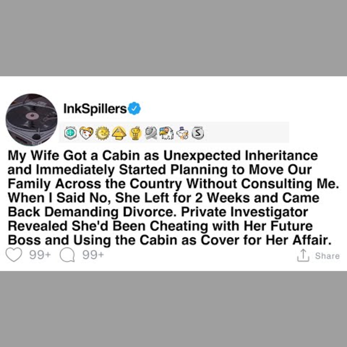 Wife Inherits Cabin and Plans Family Move Without Consent