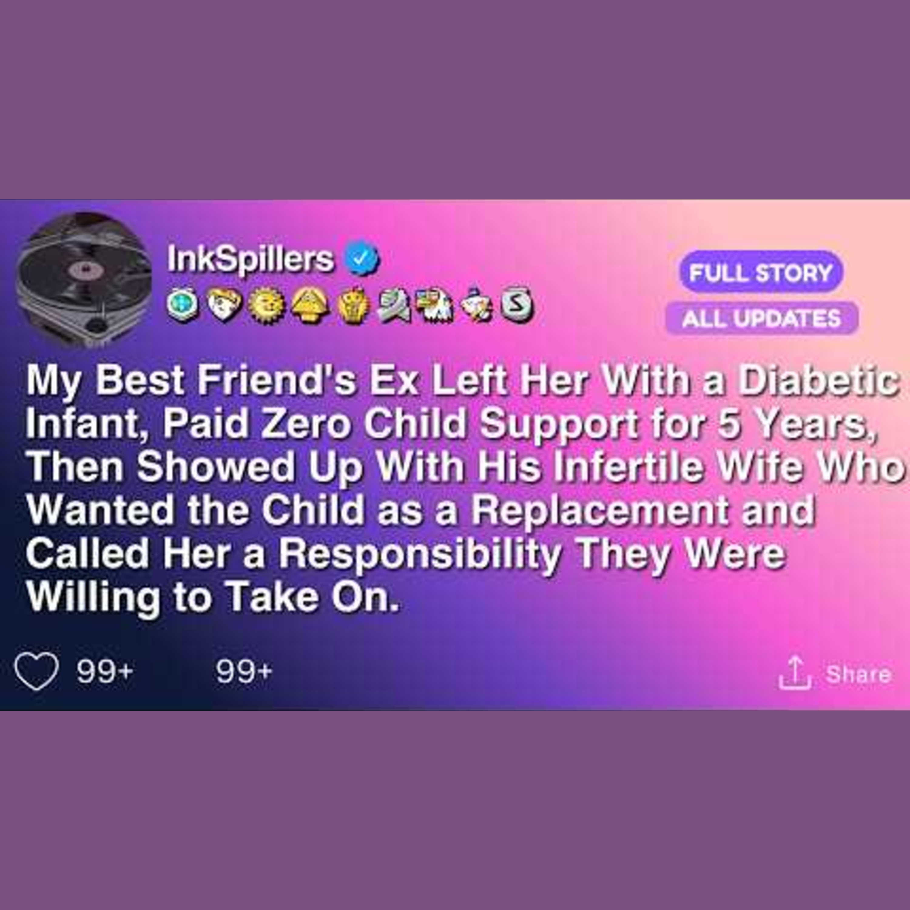 Friend's Ex Left Her With Diabetic Infant, No Child Support for 5 Years