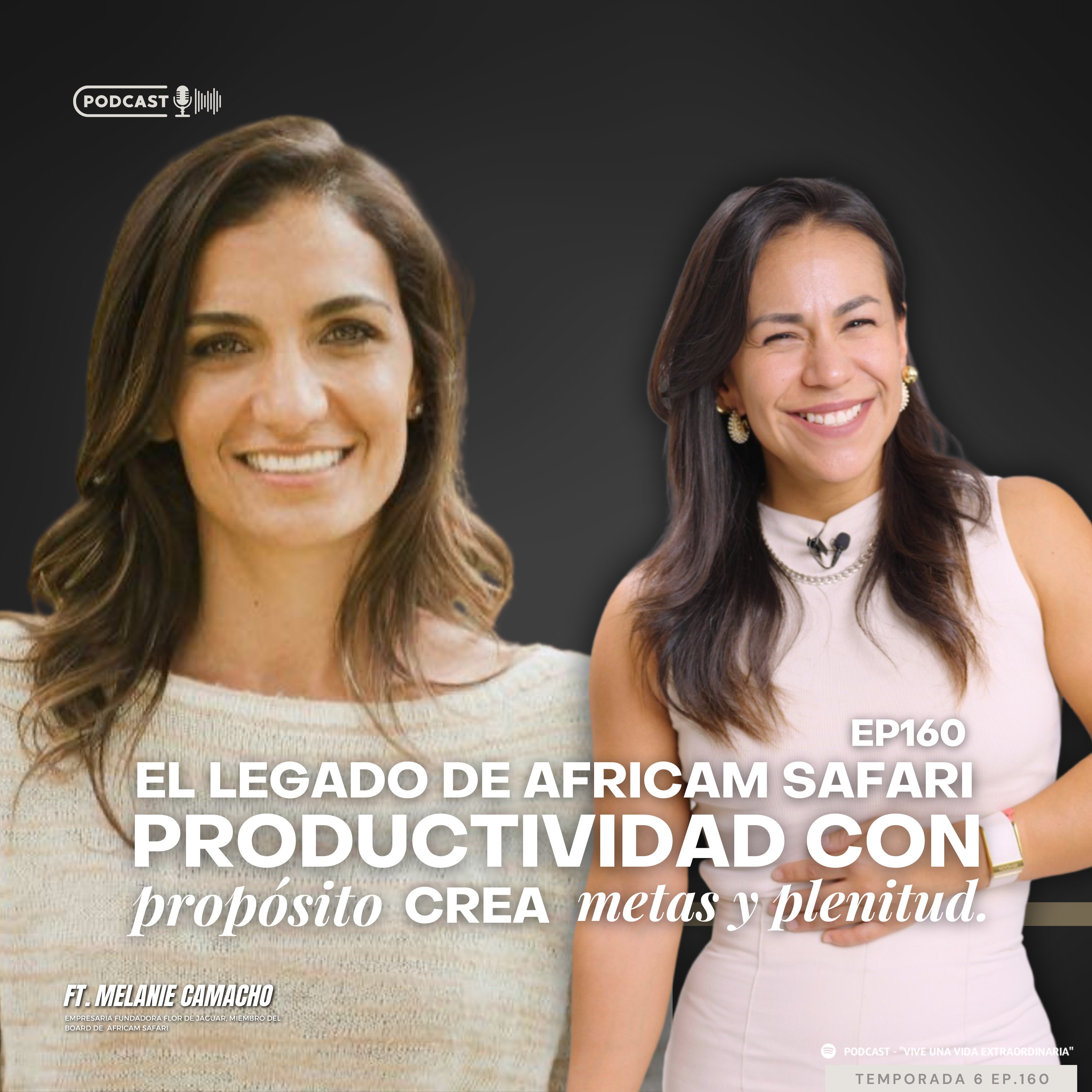 160 Productividad con propósito, crea metas con plenitud. El legado de Africam Safari ft Melanie Camacho