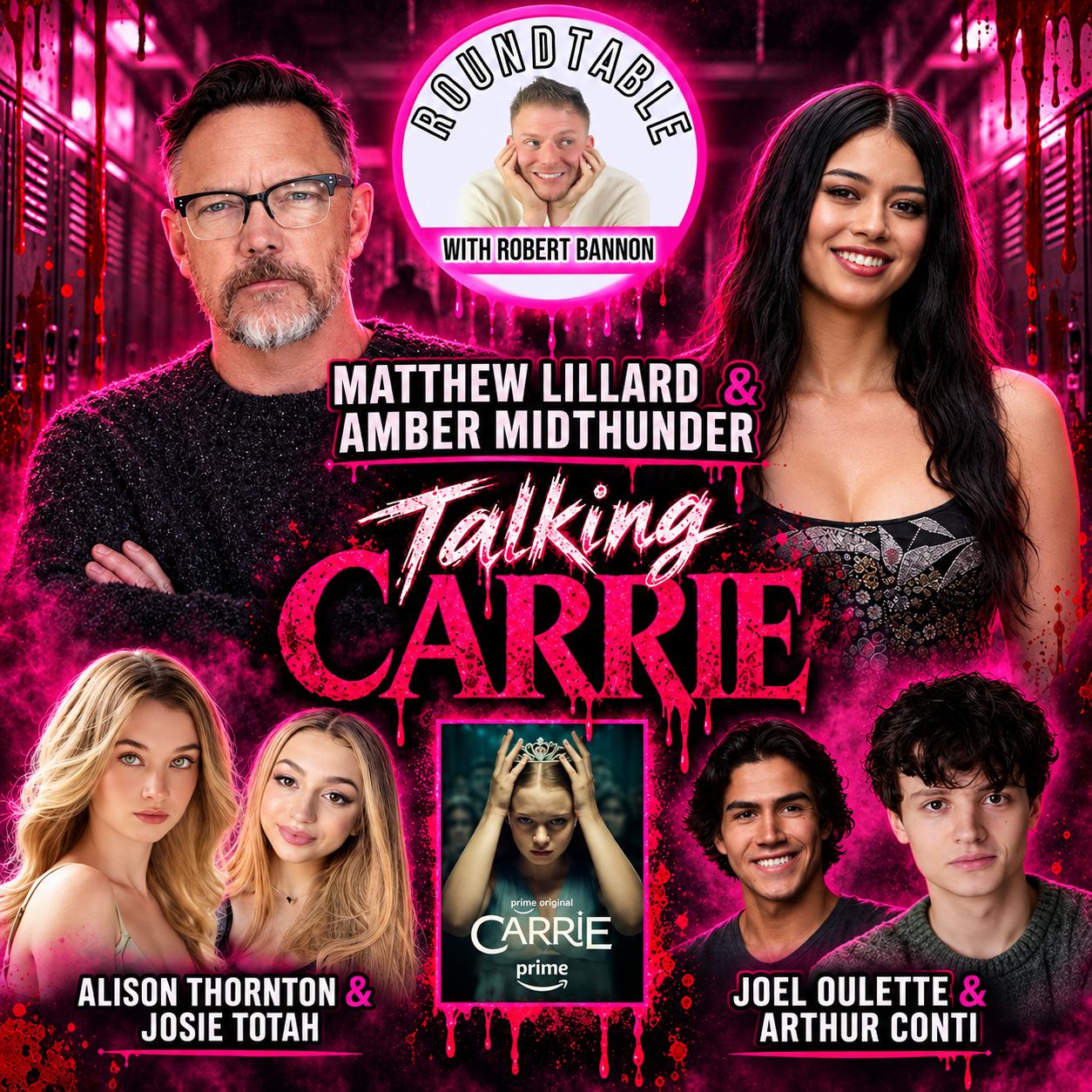 Matthew Lillard, Amber Midthunder & the Cast of Carrie Bring the Chills to The Roundtable