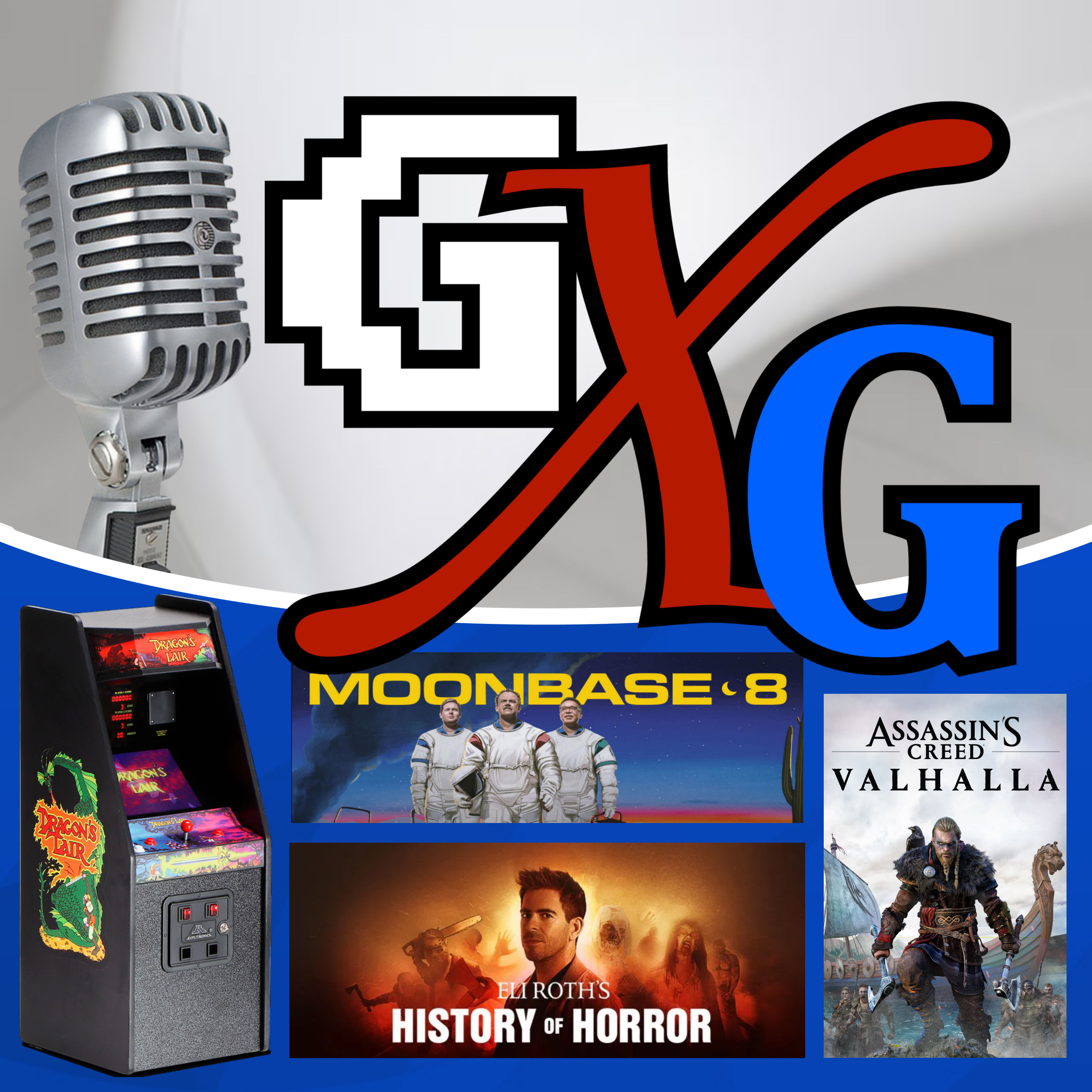 Moonbase 8, Assassin's Creed: Valhalla, & Dragon's Lair episode artwork