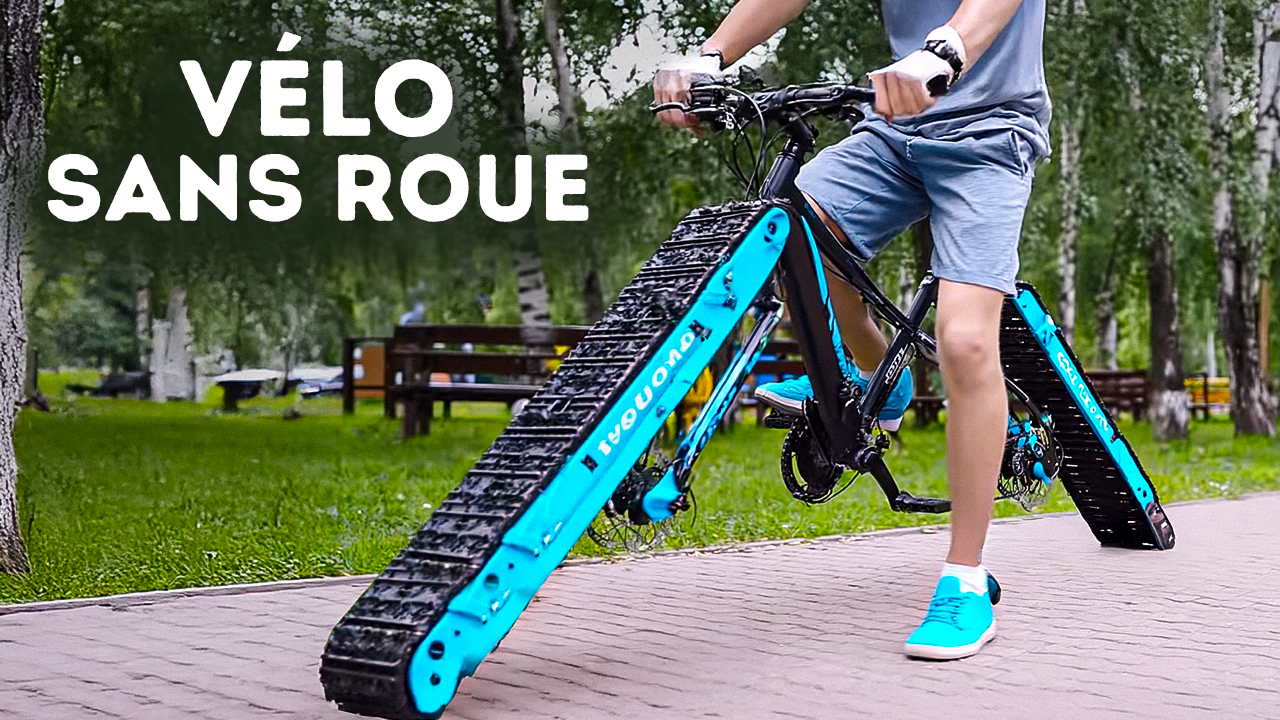 Les ingénieurs ont construit un vélo avec des roues de chenilles - Il roule de manière super fluide