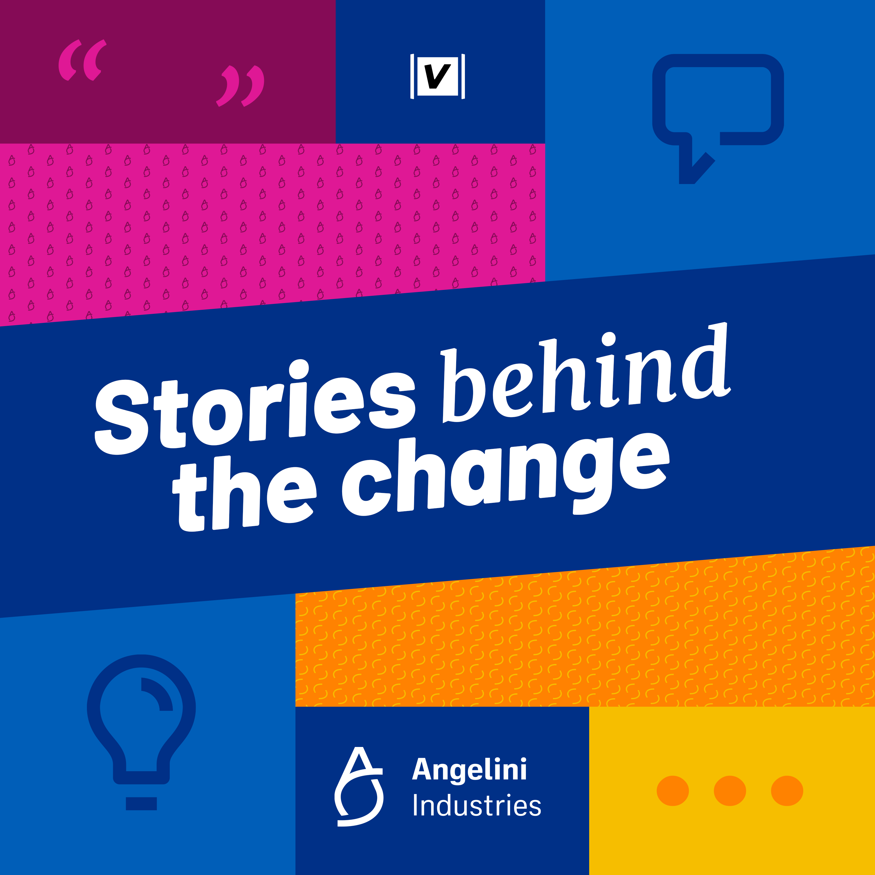 Stories behind the change podcast artwork