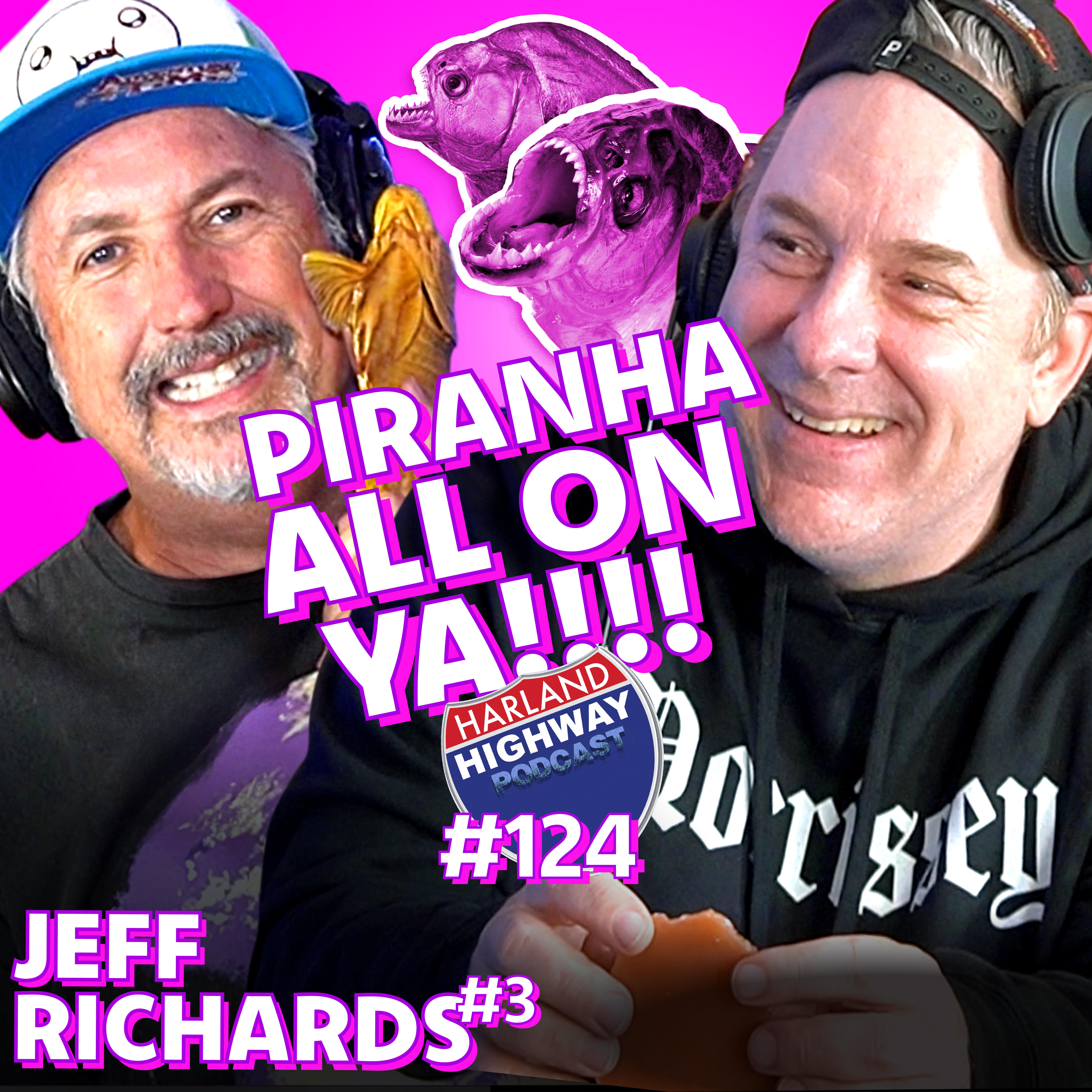 JEFF RICHARDS talks to us through a man eating fish, and I sing sweetly to him too!