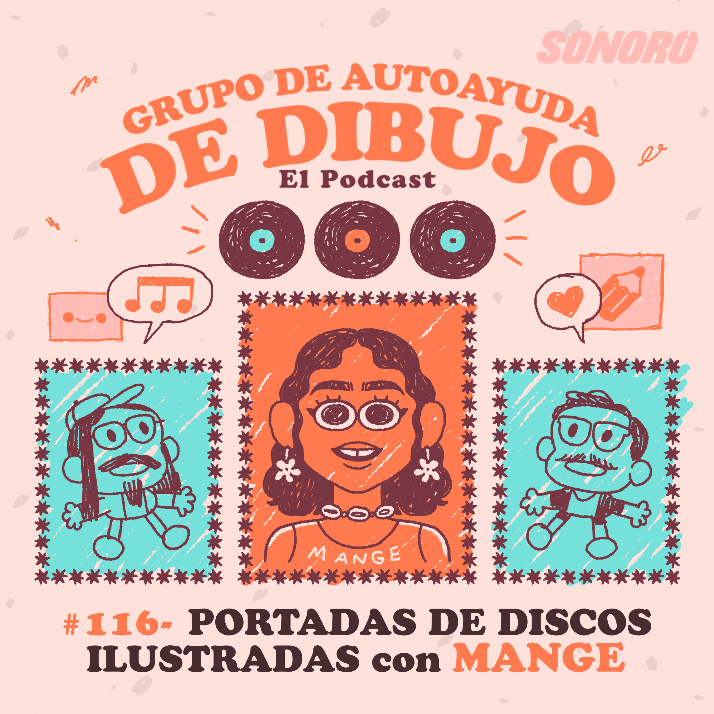 Ep. 116 - Portadas de discos ilustradas con MANGE episode artwork