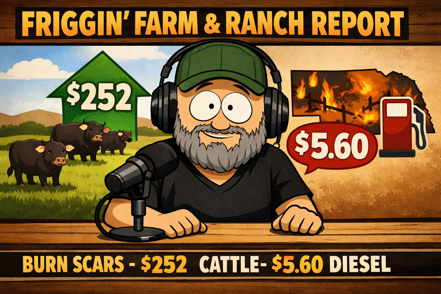 Burn Scars, $252 Cattle & $5.60 Diesel — Friggin' Farm & Ranch Report (4/15/26)