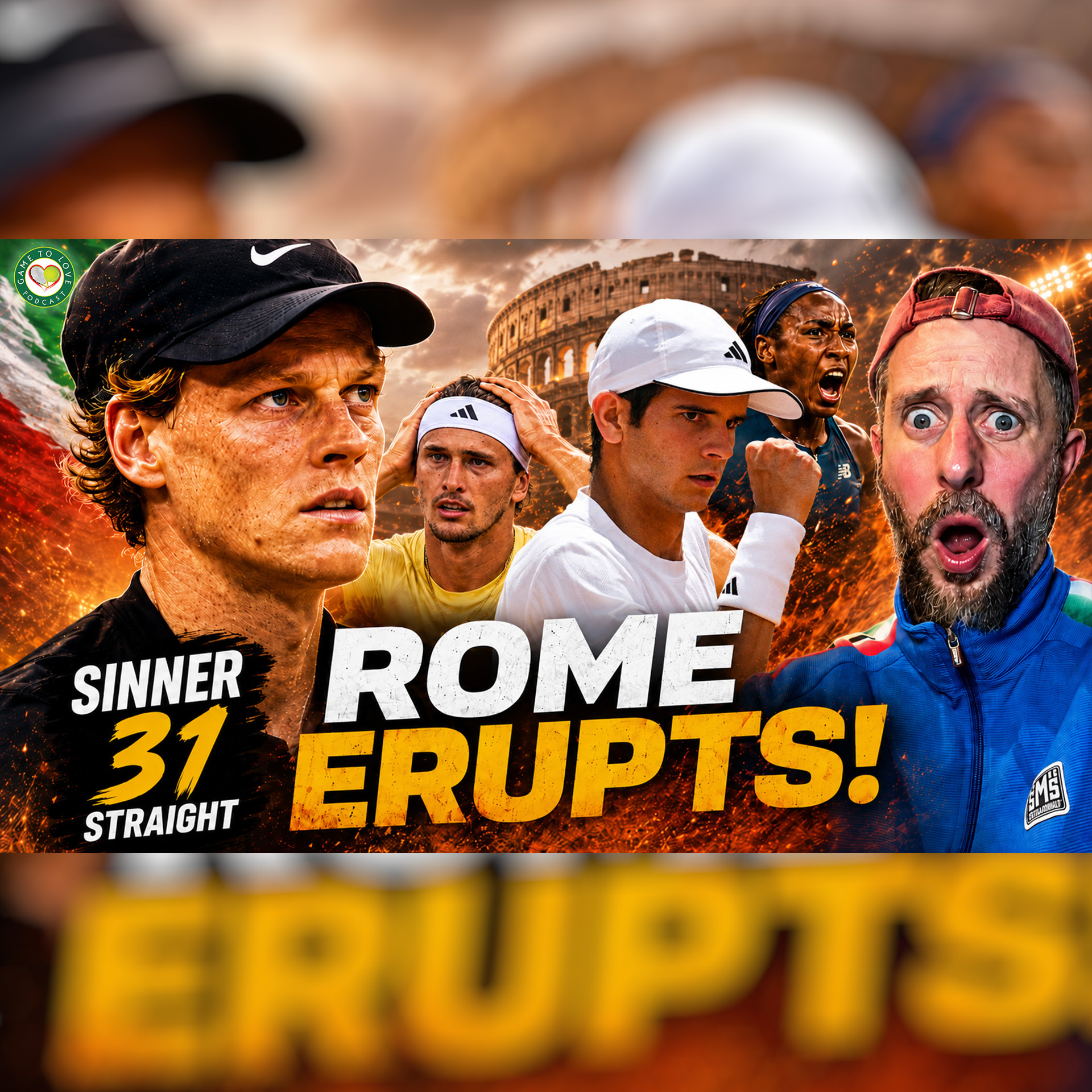 Sinner EQUALS Record 🇮🇹 Darderi SHOCKS Zverev 😲 Jodar ON FIRE 🔥 Rome Open 2026 | GTL Tennis Podcast