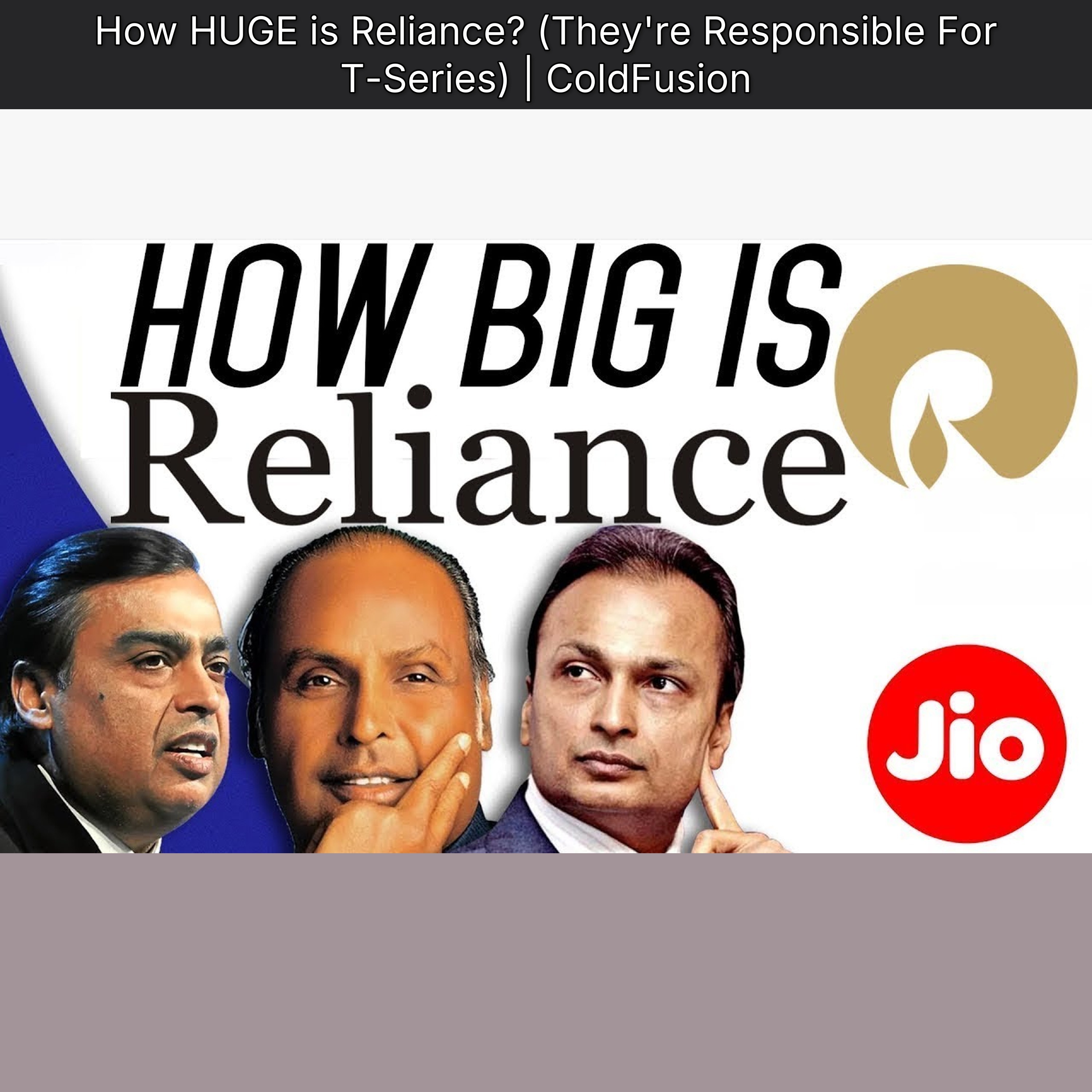 How HUGE is Reliance? (They're Responsible For T-Series) | ColdFusion
