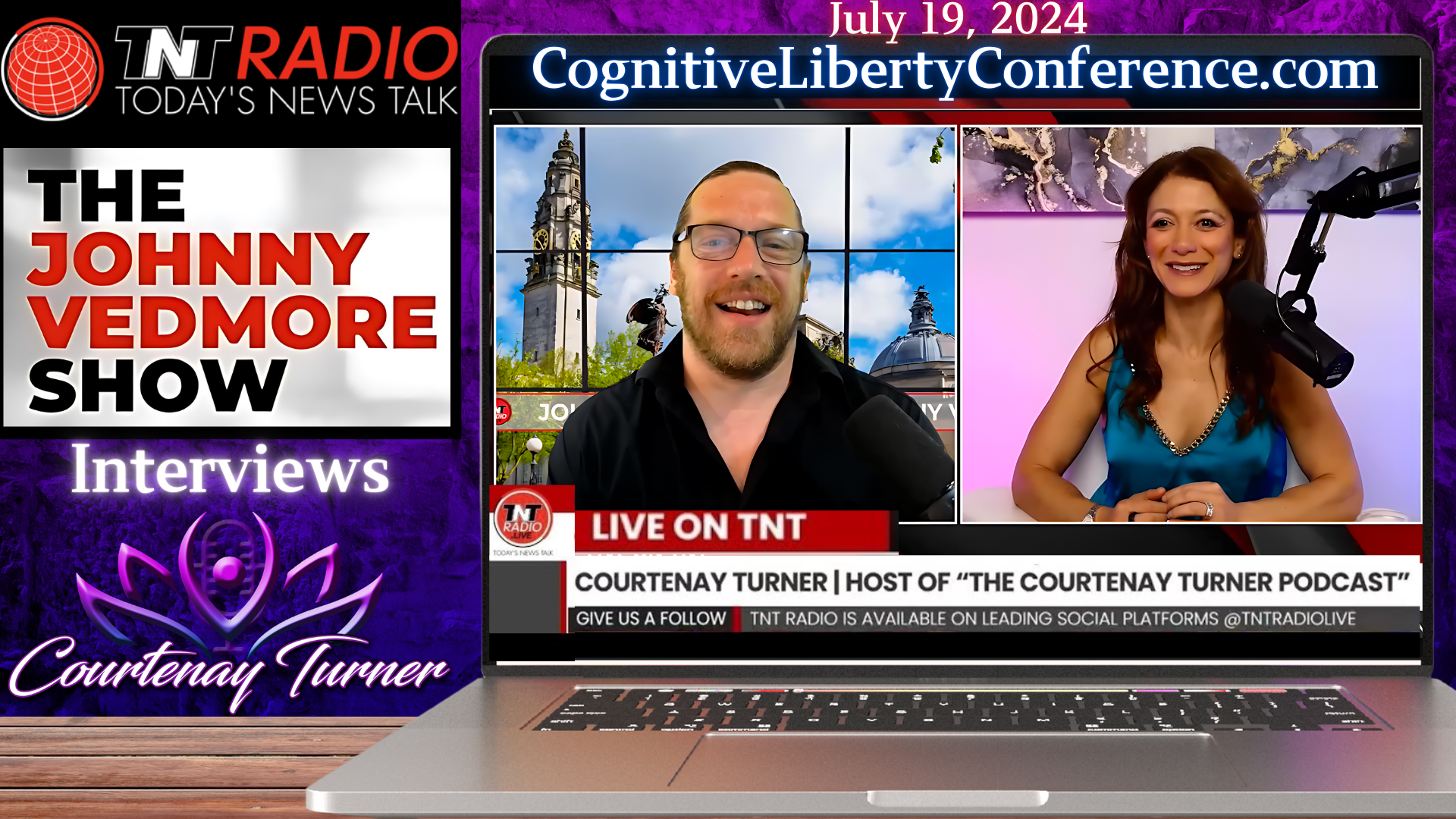 Courtenay Talks Cognitive Liberty & More with Johnny Vedmore on TNT Radio