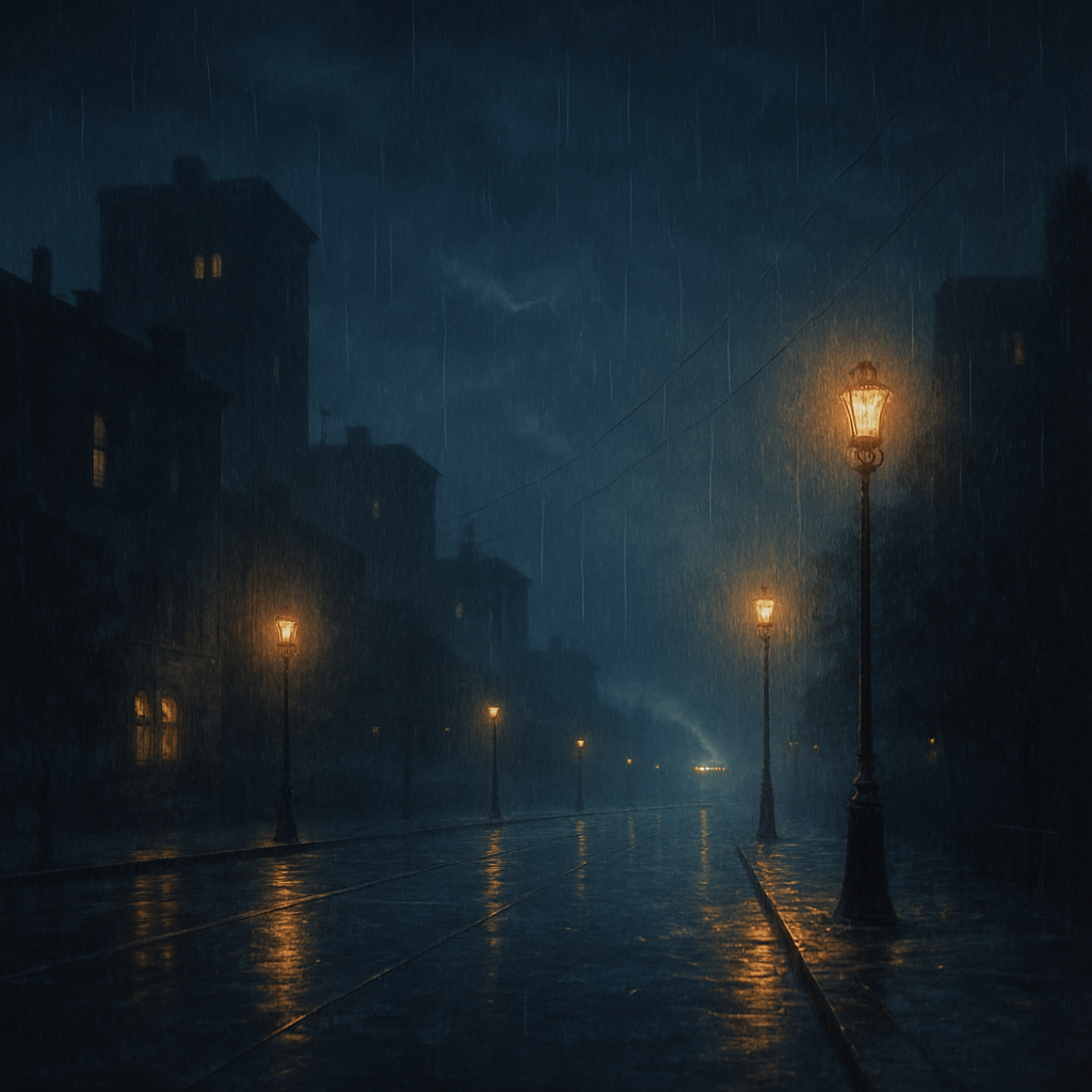 Relaxing Rain & Thunder with Distant Train Sounds for Sleep | Deep Night Ambience