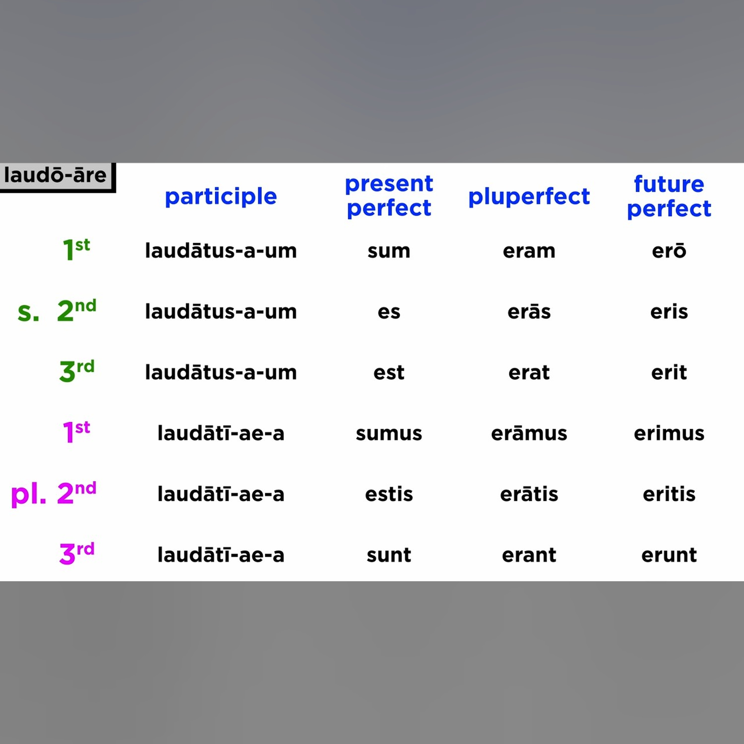 Passive Voice in the Perfect System