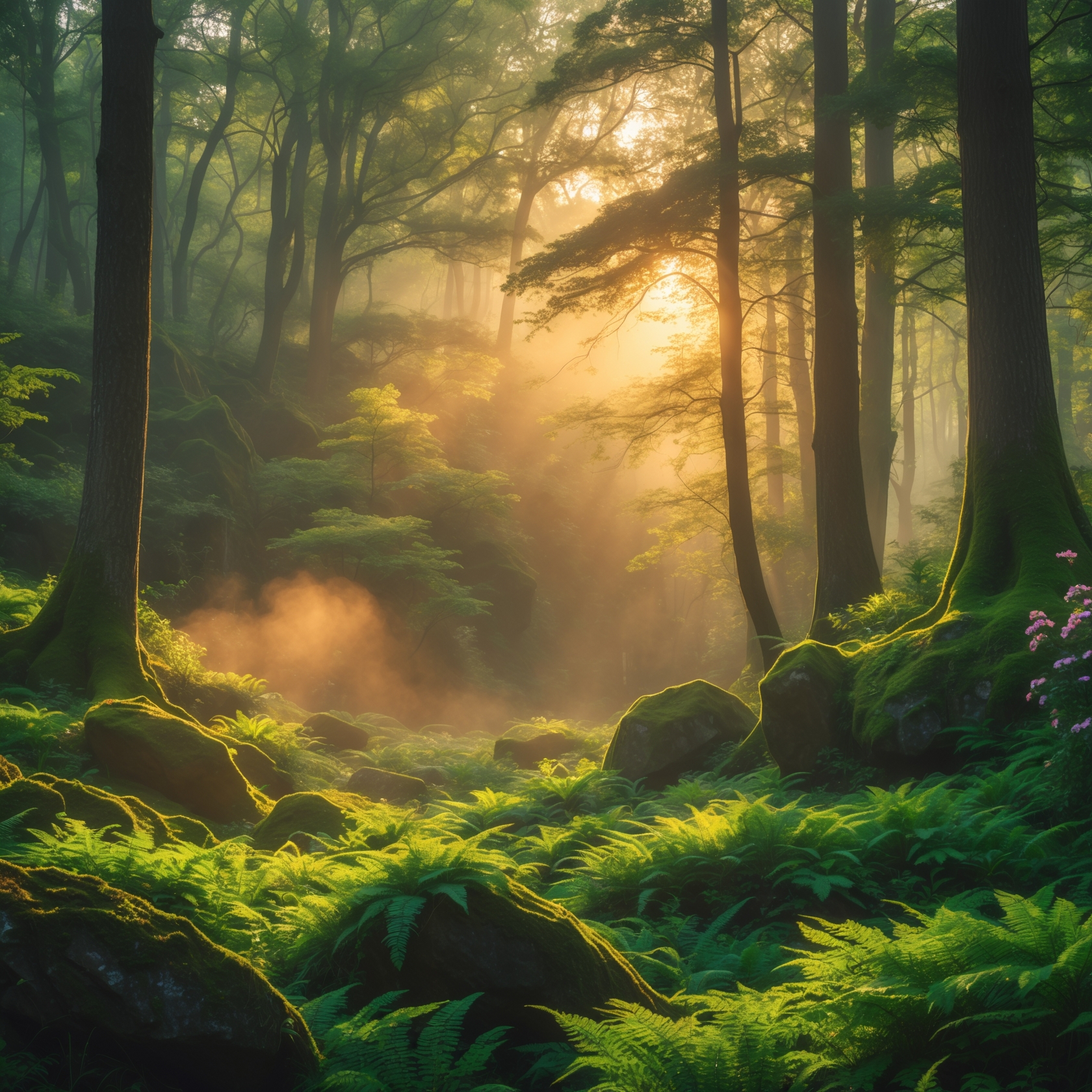 Light Bright Forest Ambience for Morning Relaxation