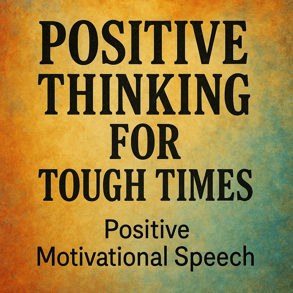 POSITIVE THINKING FOR TOUGH TIMES – Positive Motivational Speech POSITIVE THINKING FOR TOUGH TIMES – Positive Motivational Speech