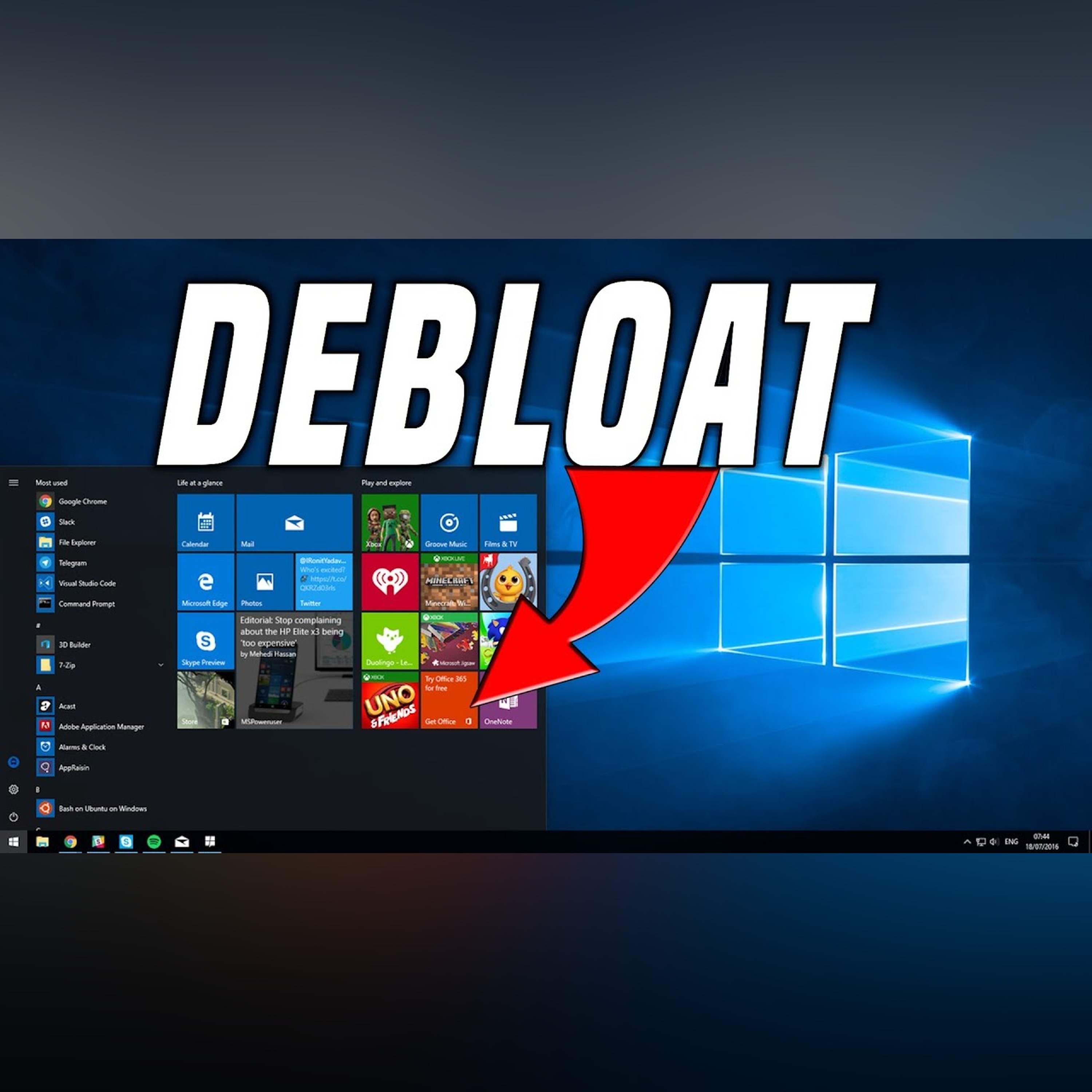 Debloat Windows 10 episode artwork
