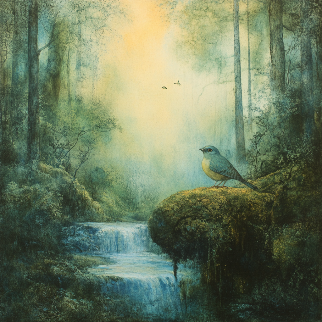Melody of the Forest, Pleasant Sound of a Flowing Stream, the Whispers of Small Birds
