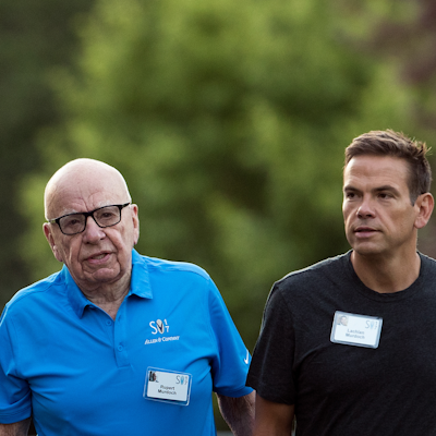 Rupert Murdoch and his son