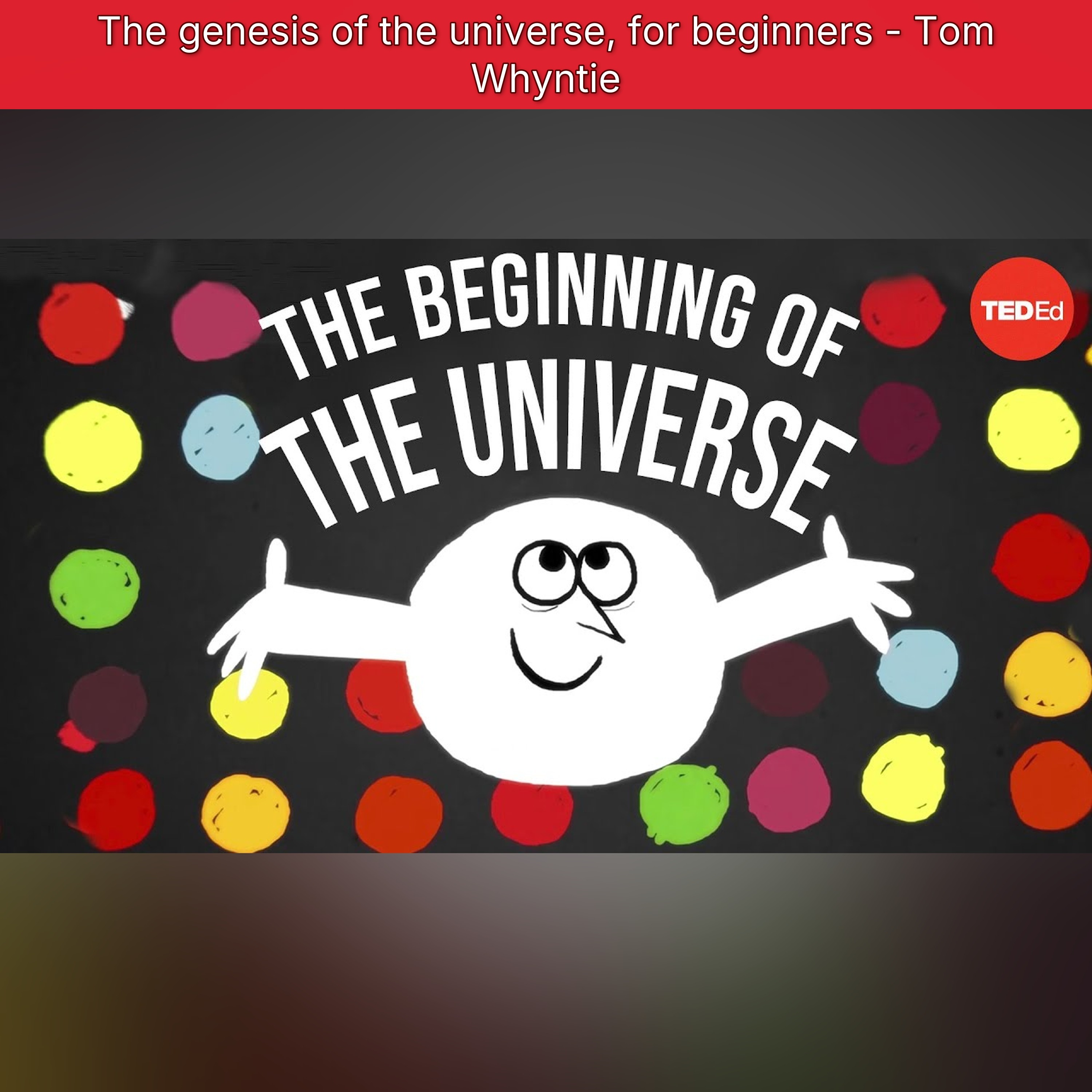 The genesis of the universe, for beginners - Tom Whyntie episode artwork