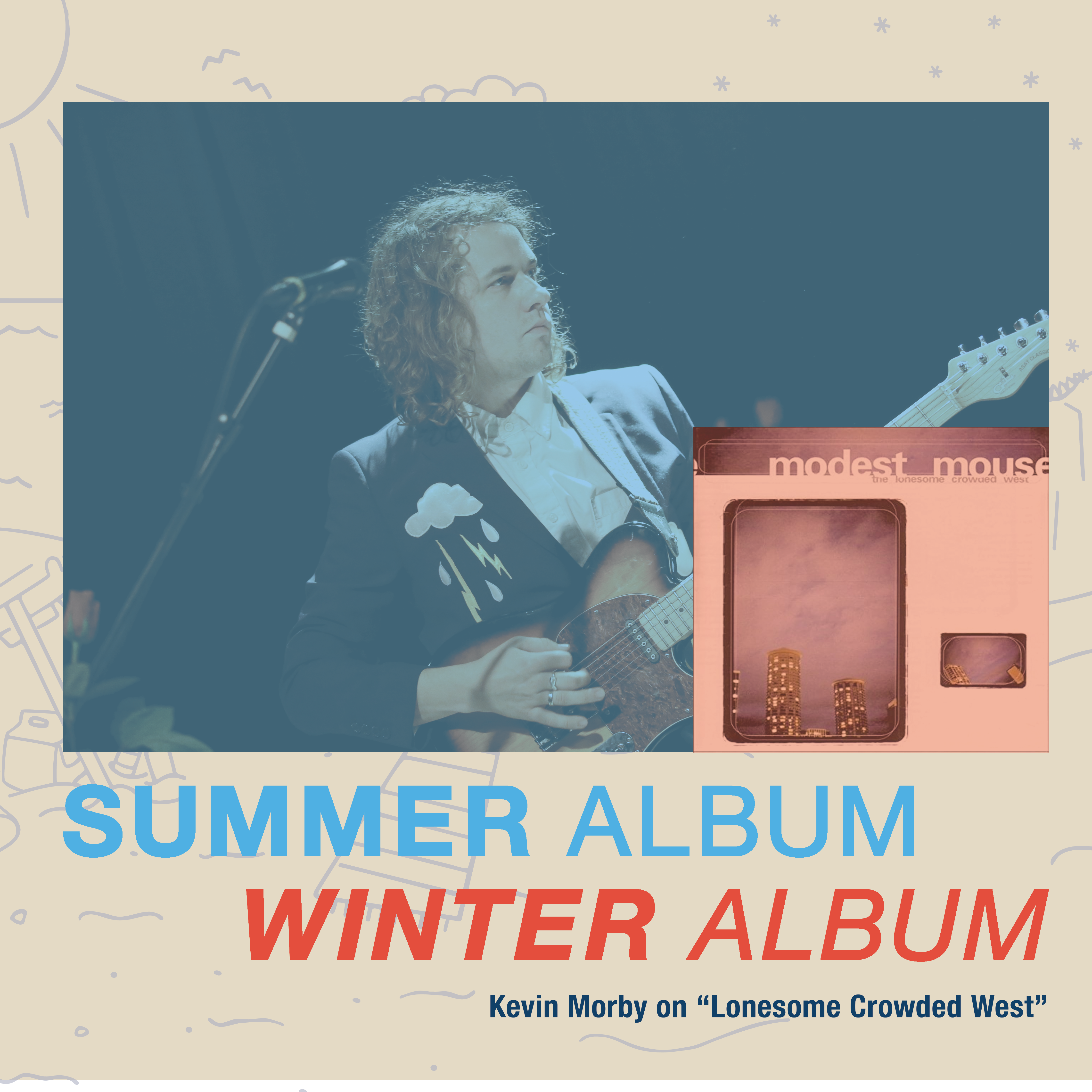 Modest Mouse's "The Lonesome Crowded West" with Kevin Morby artwork