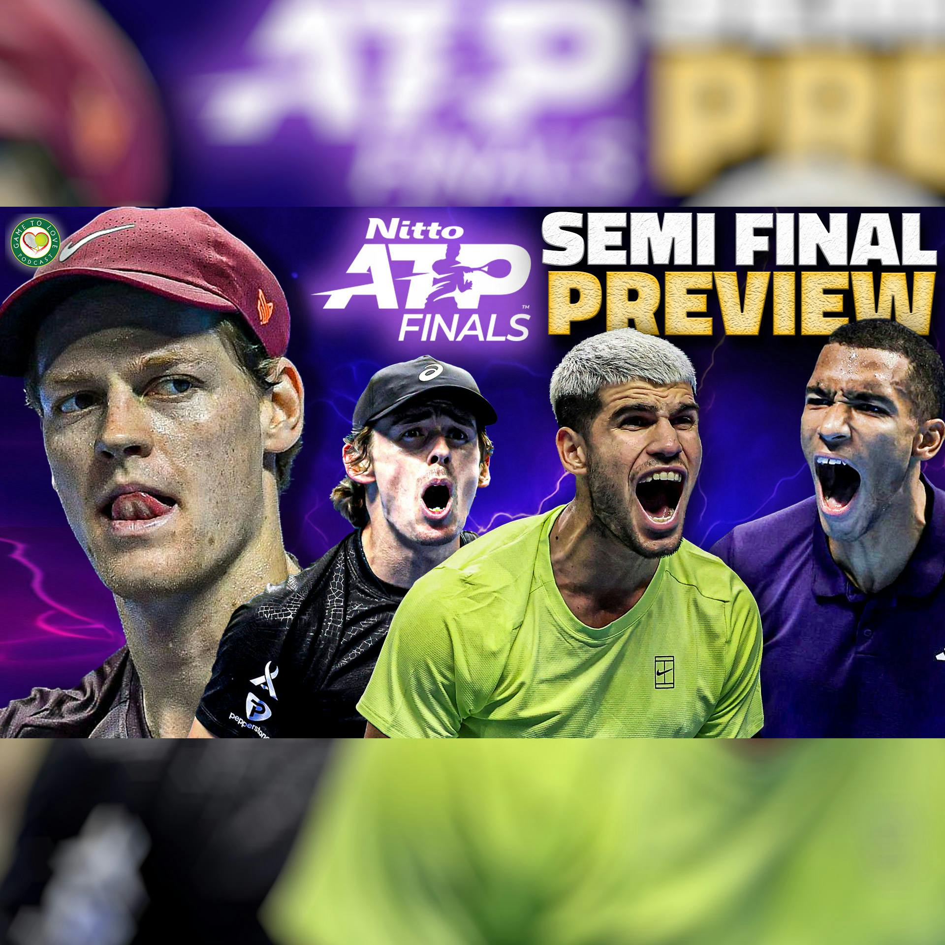 Sinner vs ADM | Alcaraz vs FAA | ATP Finals 2025 | Semi Final Preview & Predictions