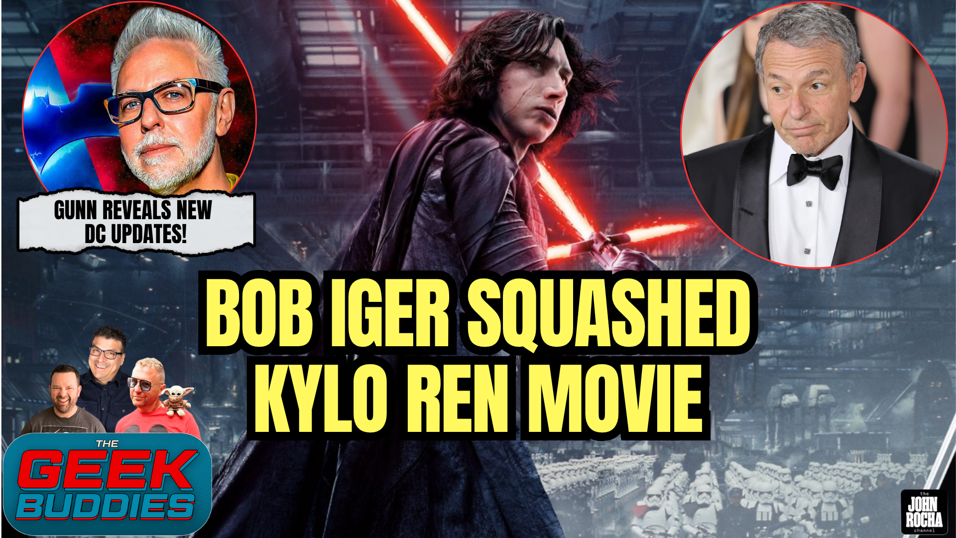 Star Wars Kylo Ren Movie Squashed by Iger, New DC Updates from James Gunn