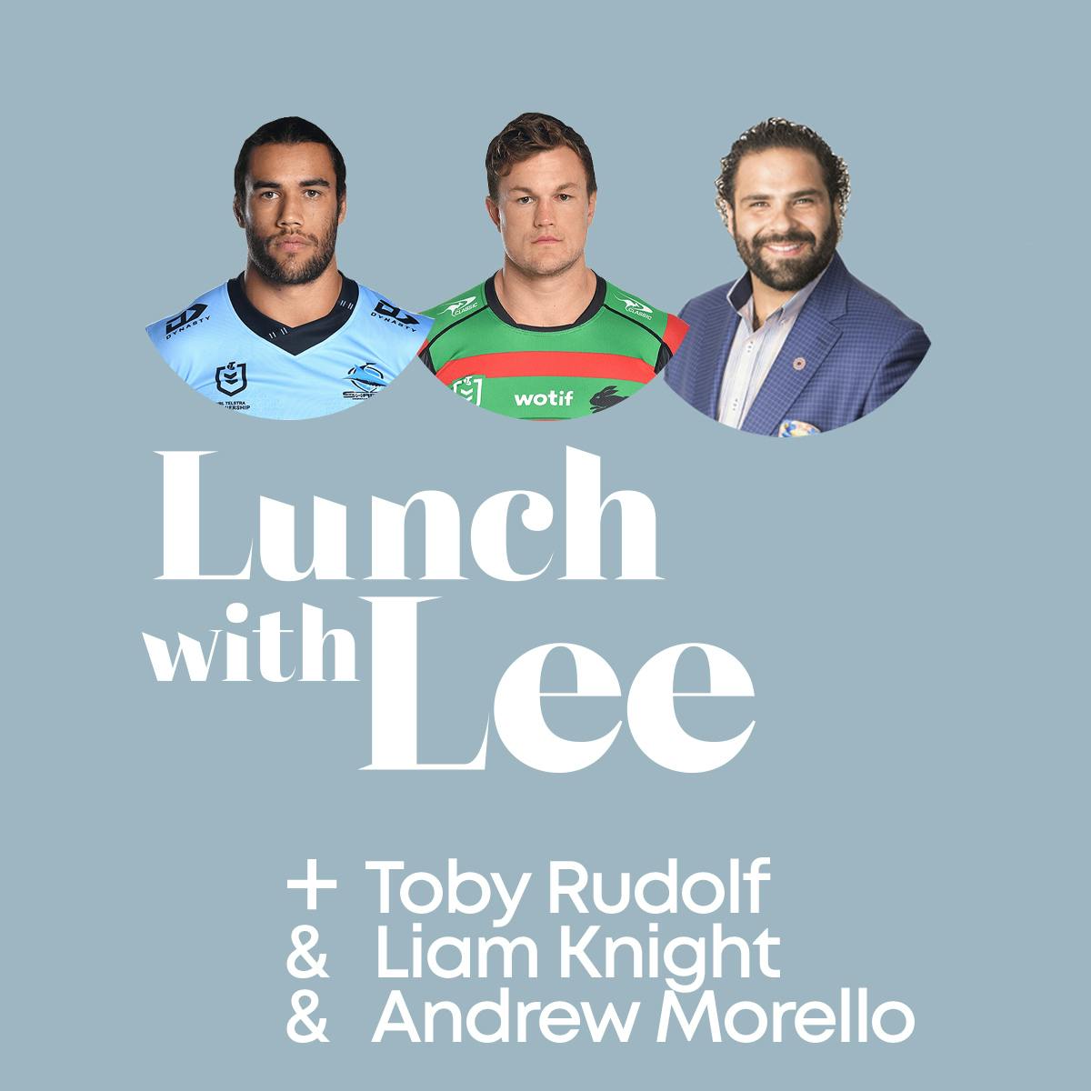 Lunch with Toby Rudolf, Liam Knight and Andrew Morello