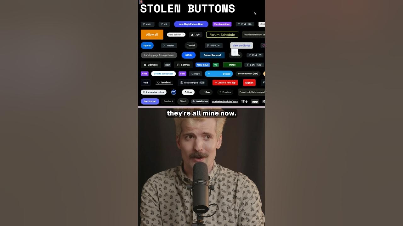 I stole all your buttons | Theo - t3․gg