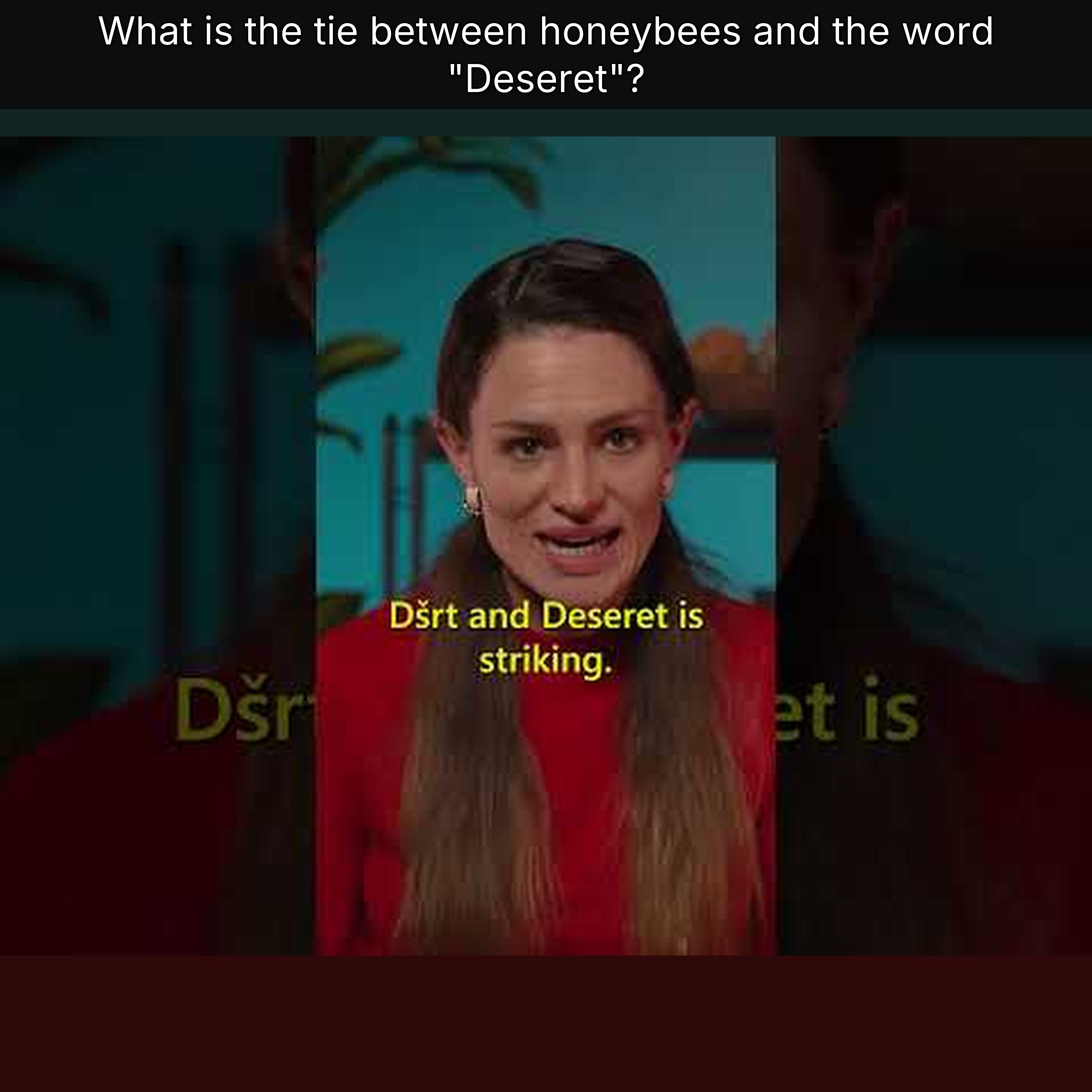What is the tie between honeybees and the word "Deseret"? episode artwork