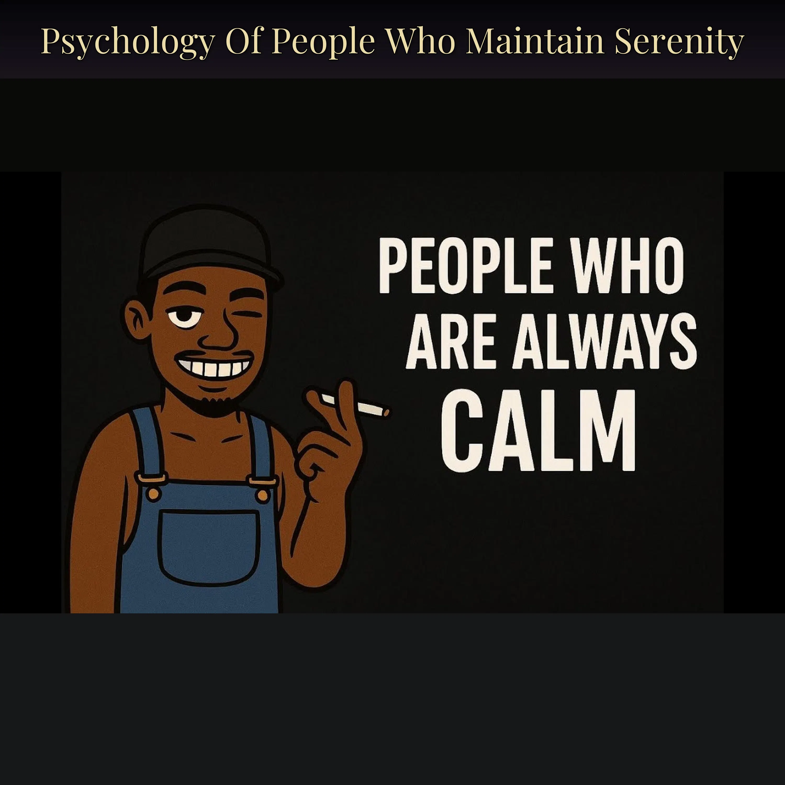 Psychology Of People Who Maintain Serenity