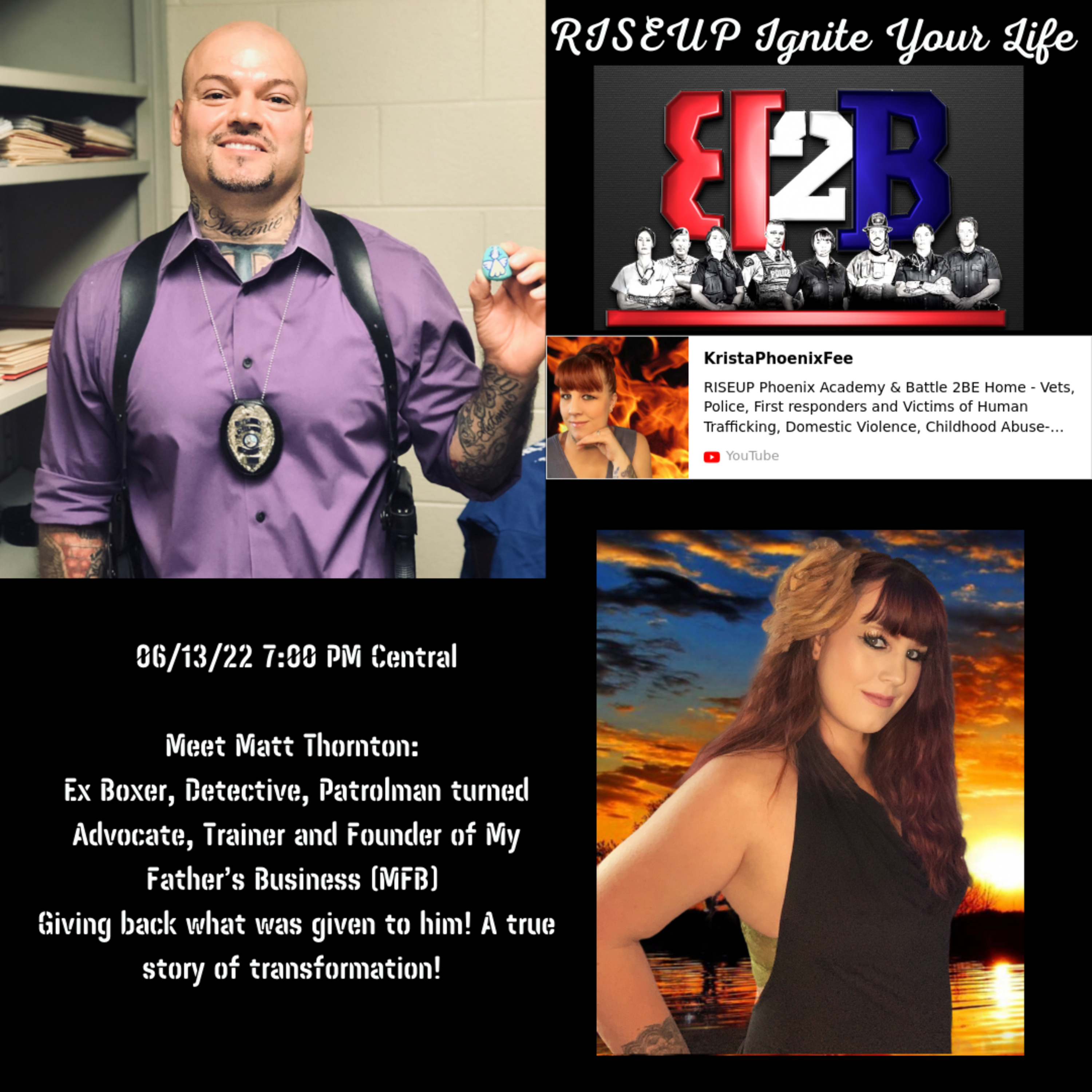 BATTLE2BE RISEUP Life on Fire Episode 41 Guest Matt Thornton episode artwork
