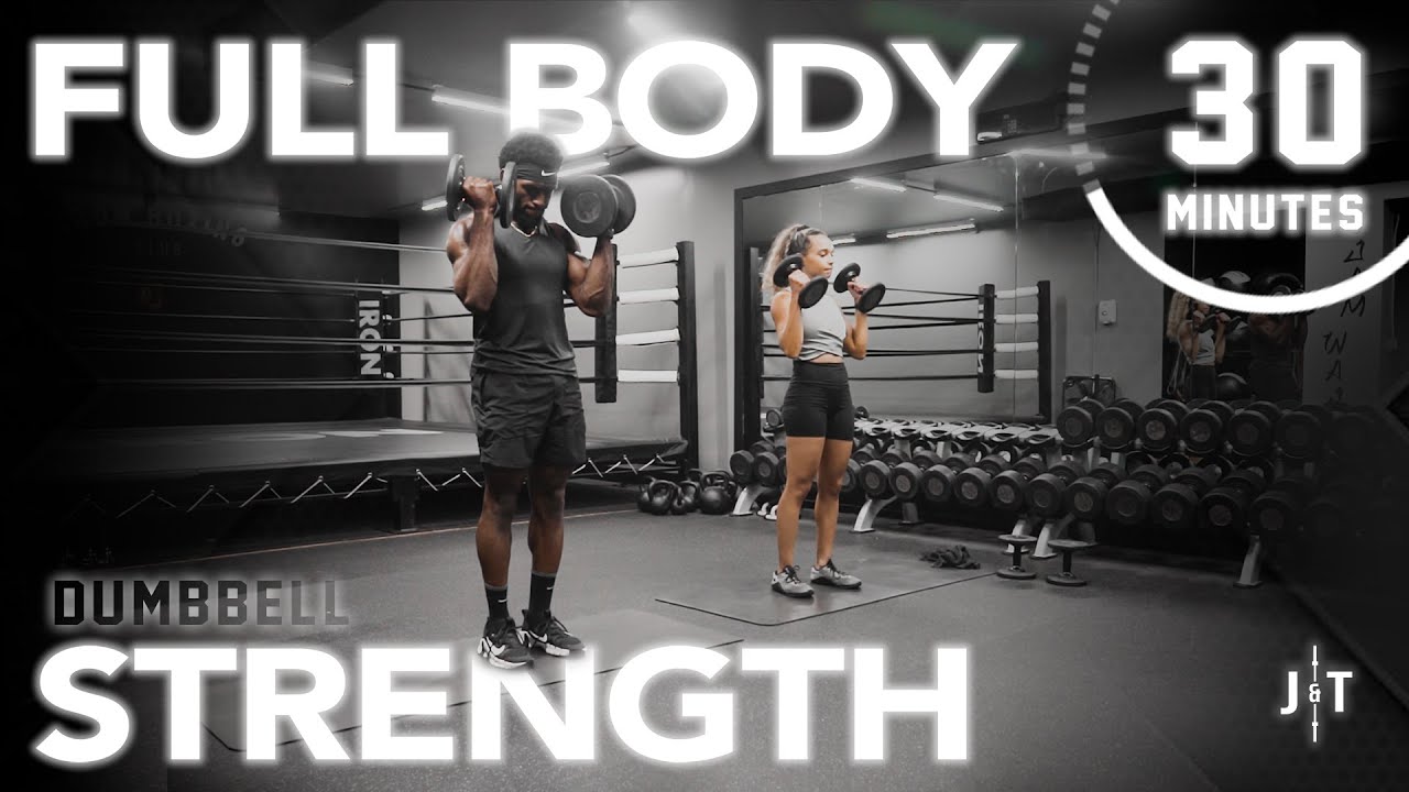 30 Minute Full Body Dumbbell Strength Workout [No Repeat]