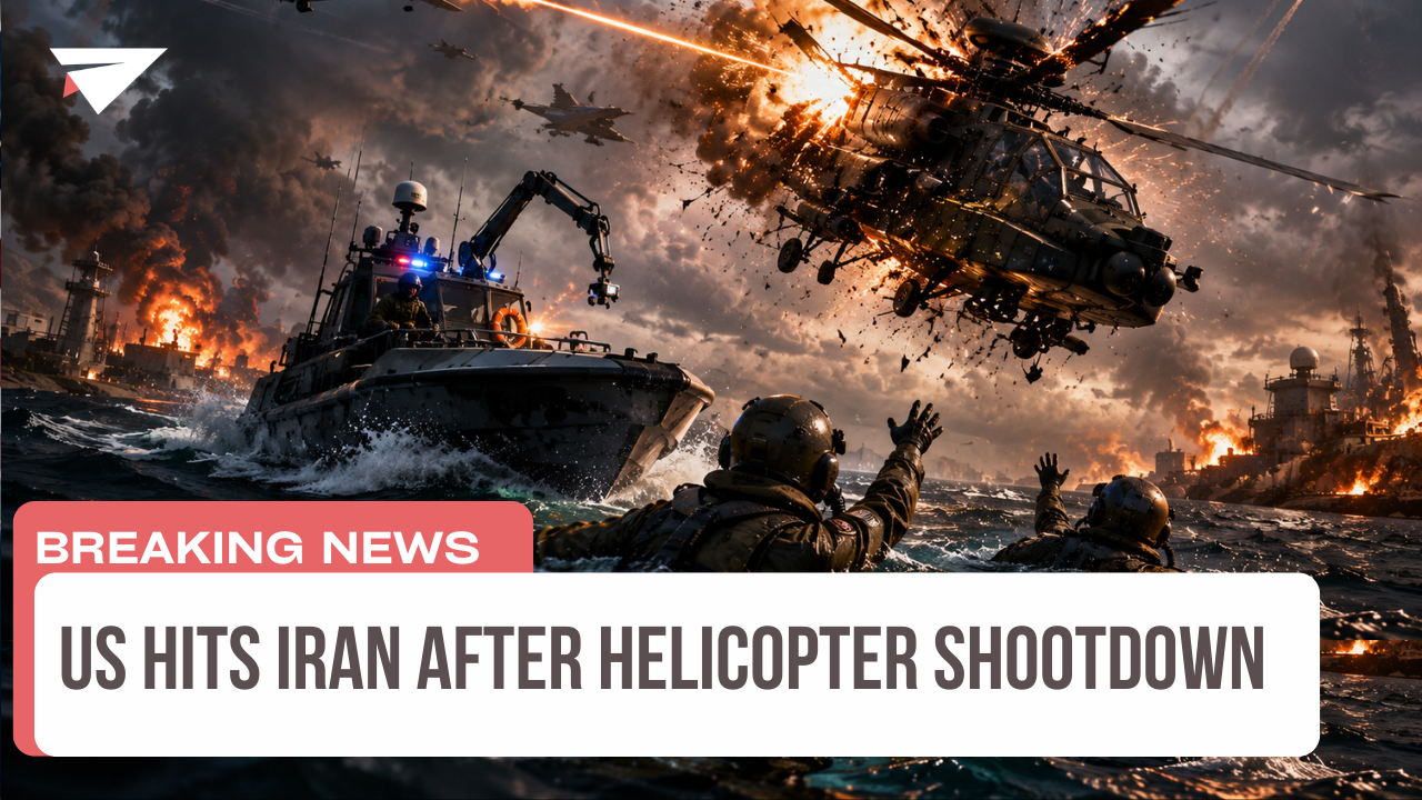 US Hits Iran After Helicopter Shootdown, Breaking News