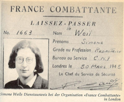 Simone Weil in Wartime London by Elias Forneris