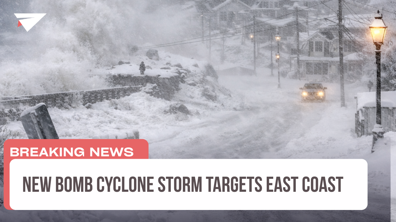 WINTER STORM NEW BOMB CYCLONE STORM TARGETS EAST COAST, BREAKING NEWS